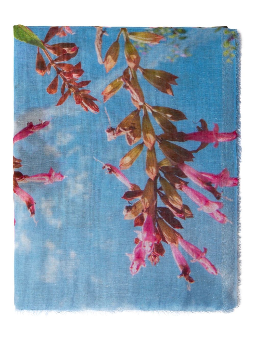 floral-print scarf - 1