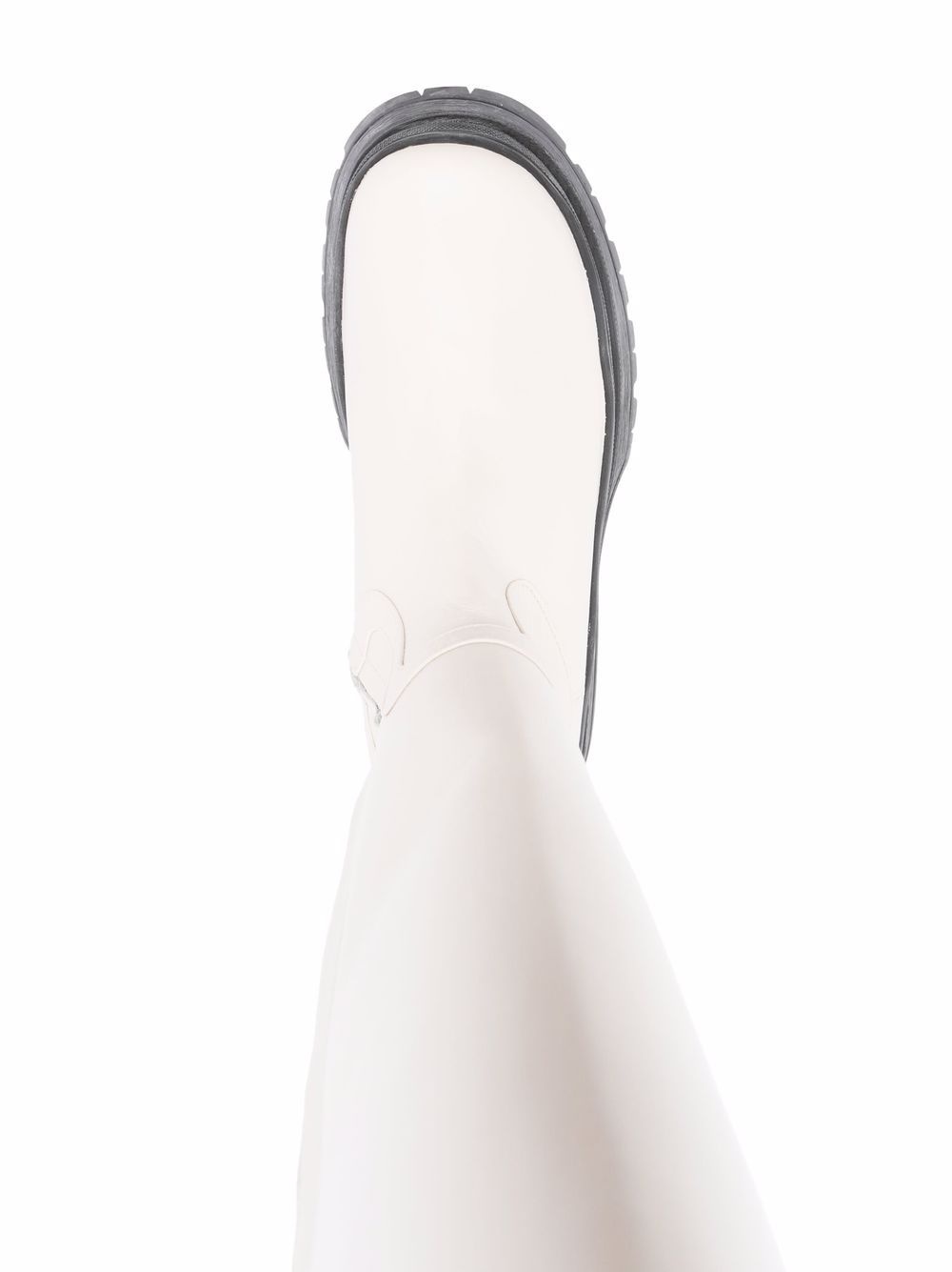 side zip leather boots - 4