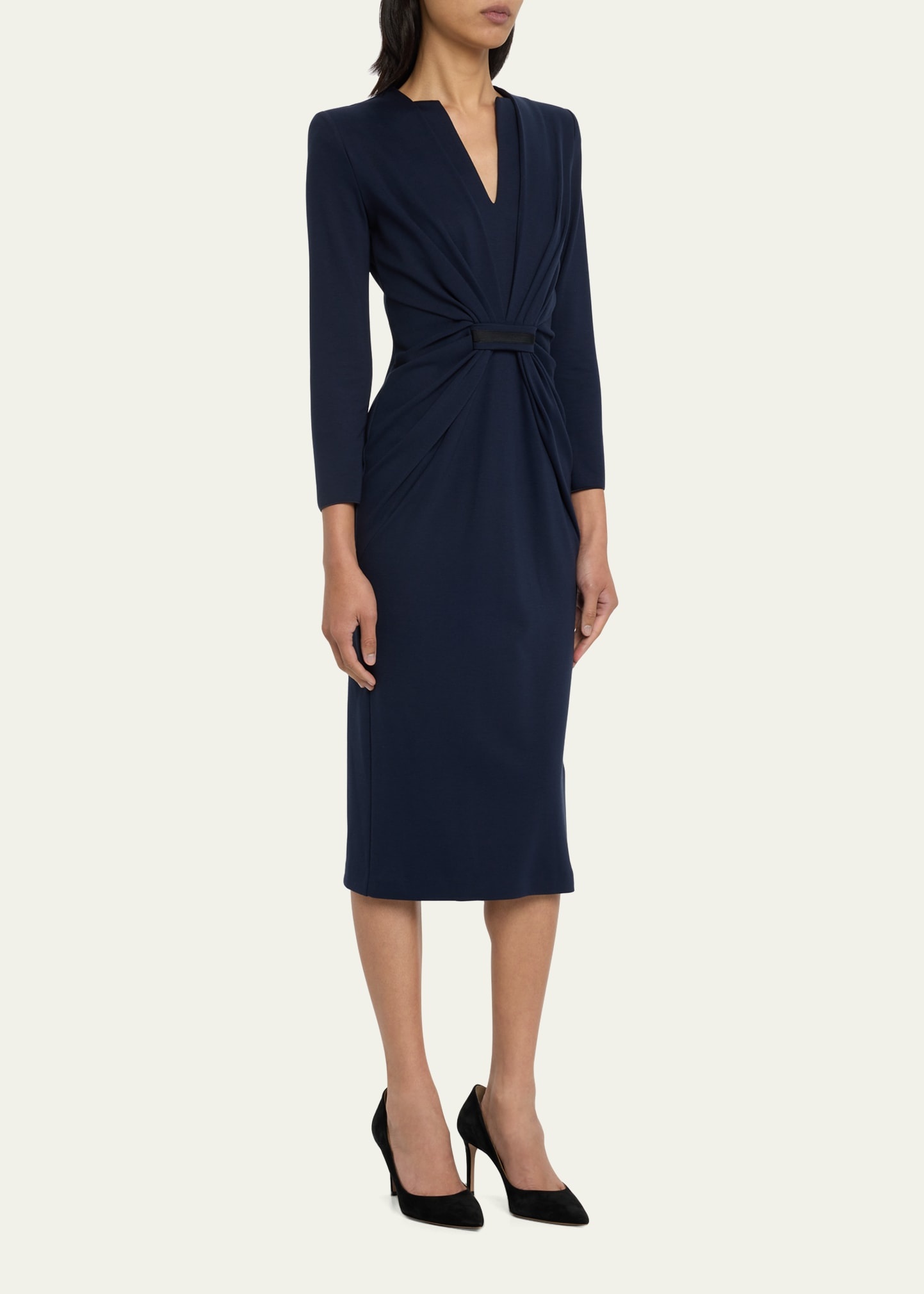 Tab Front Jersey Dress - 4