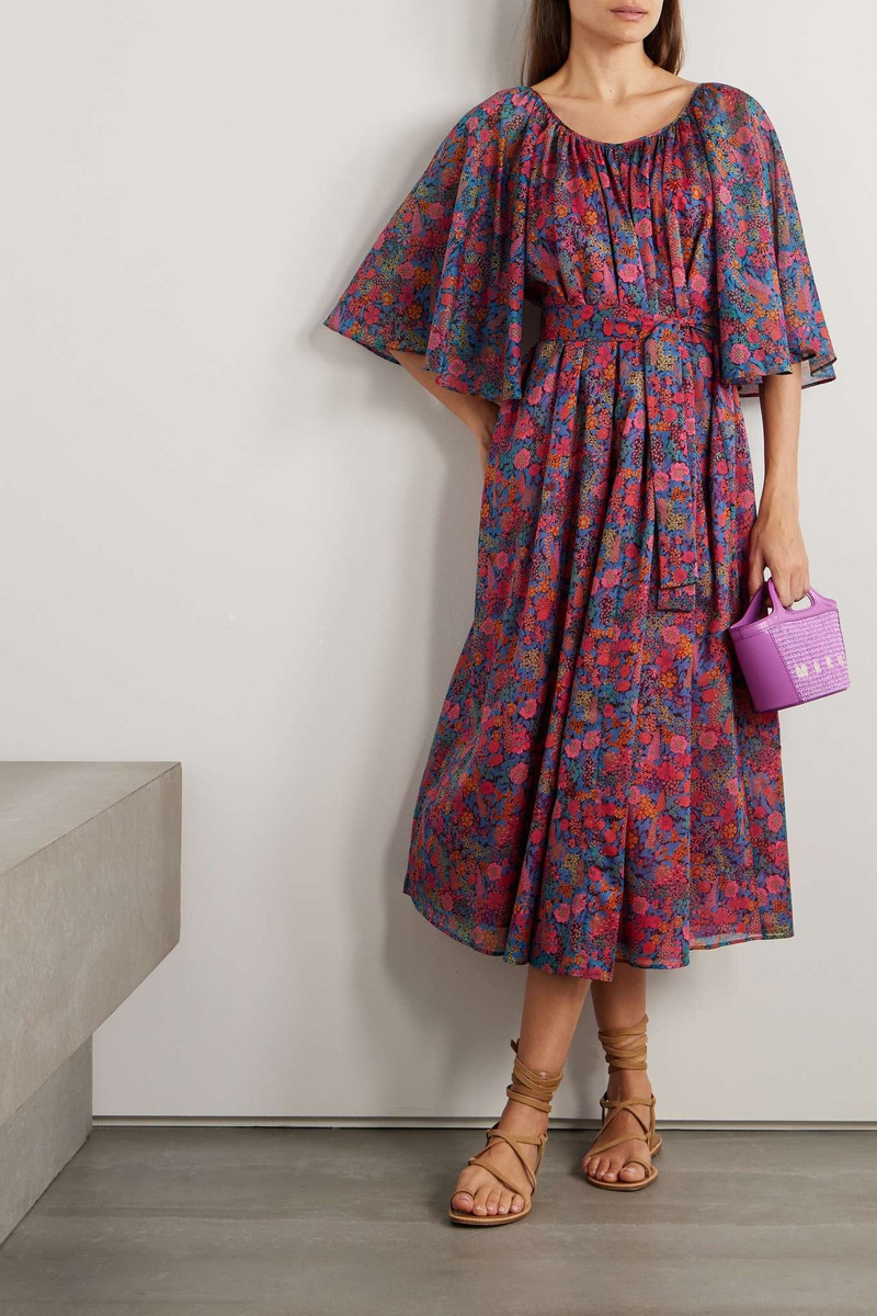 ERES Daisy belted floral-print cotton-voile midi dress outlook