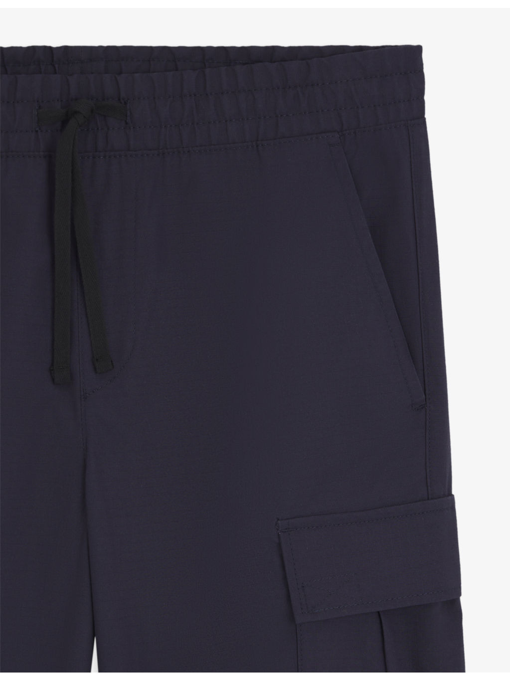 Logo-Patch Elasticated-Waist Cotton Cargo Trousers - 6