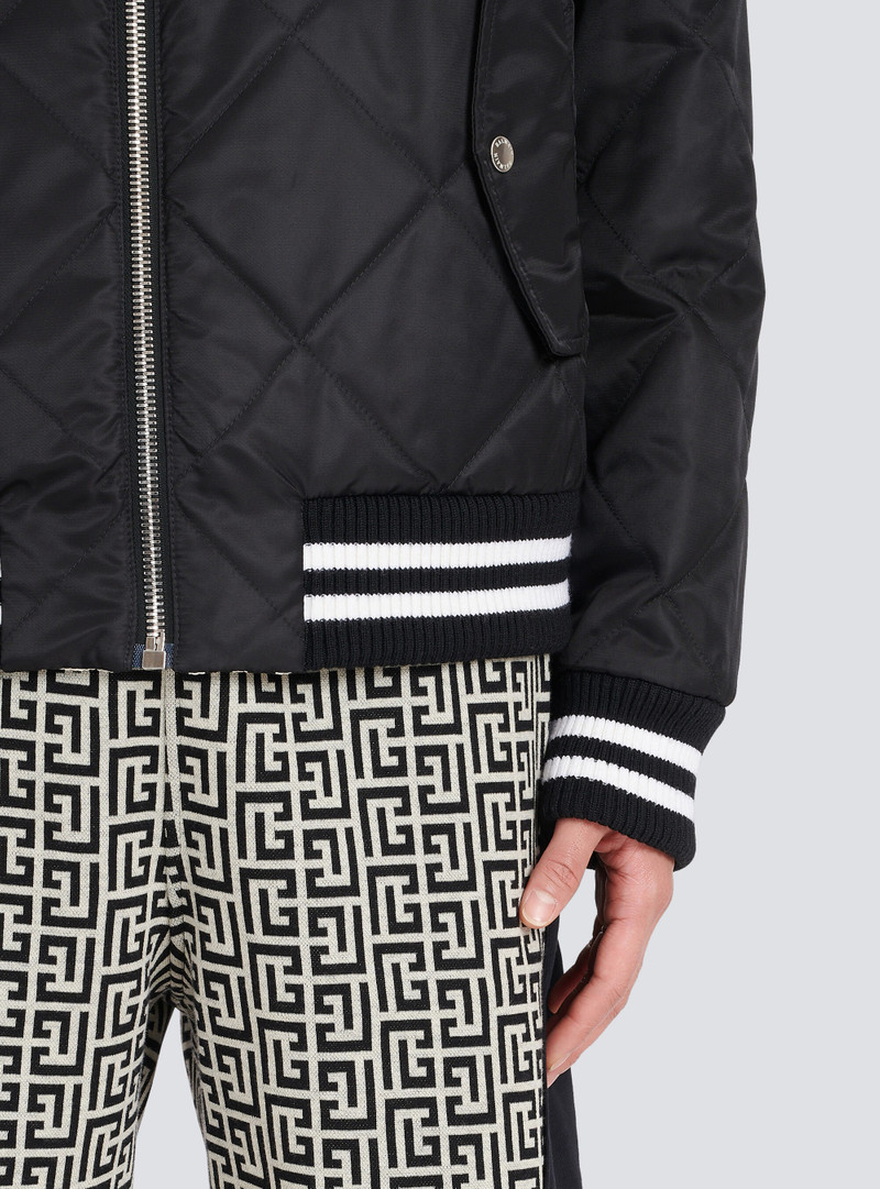Reversible nylon bomber jacket with maxi monogram 7