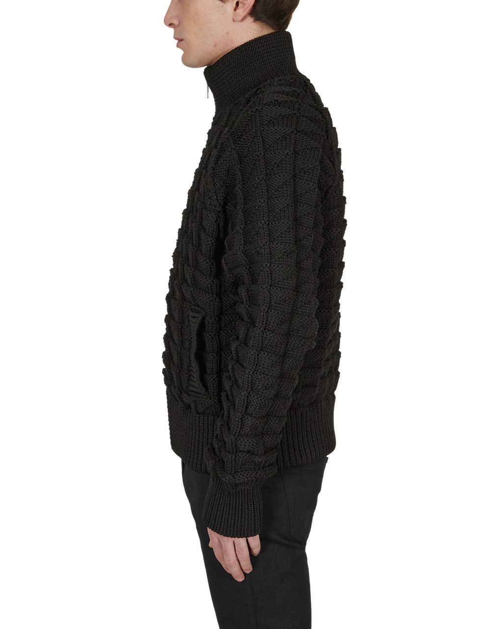 CHUNKY KNIT ZIP CARDIGAN - 4