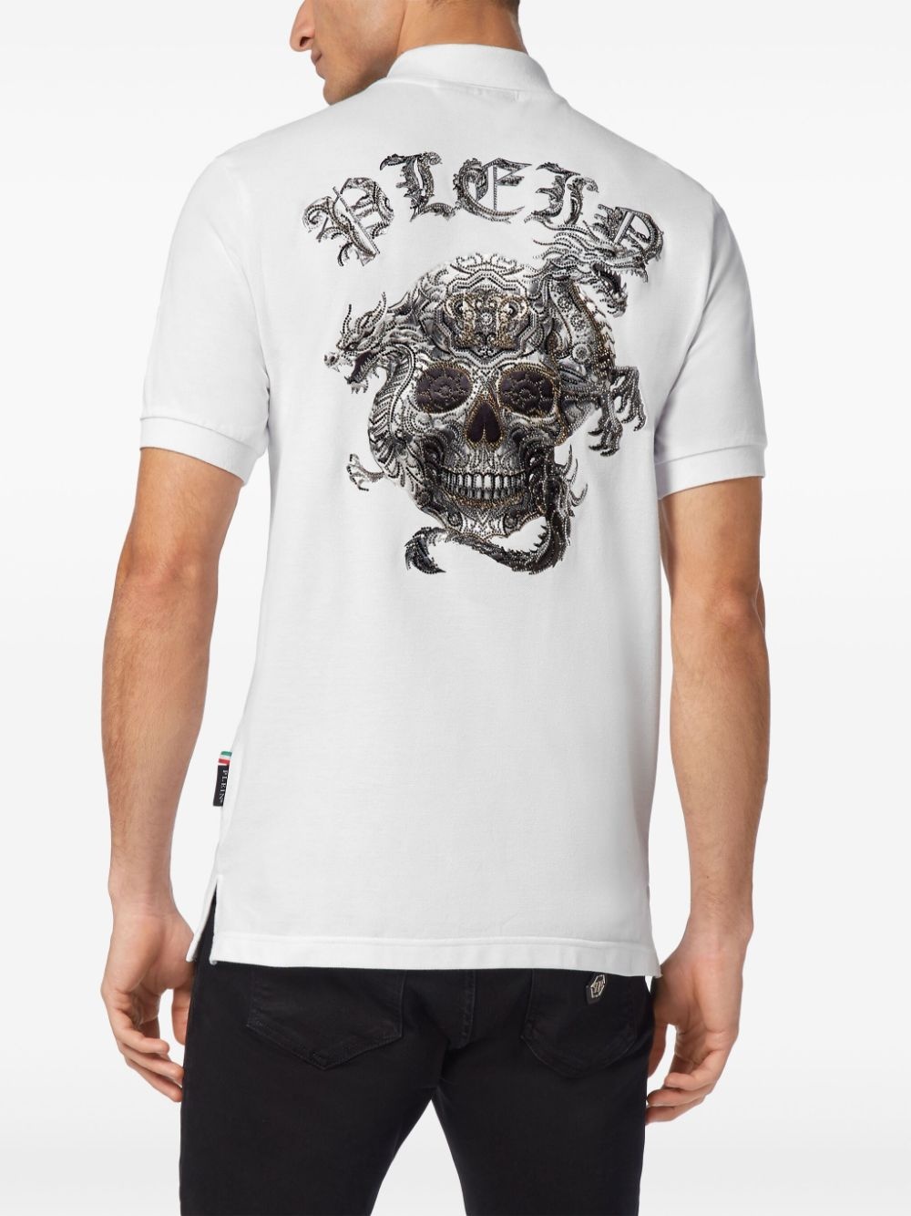 Skull-print polo shirt - 4