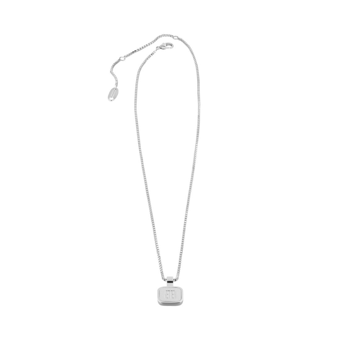 Nano Square Long Necklace in Silver - 2