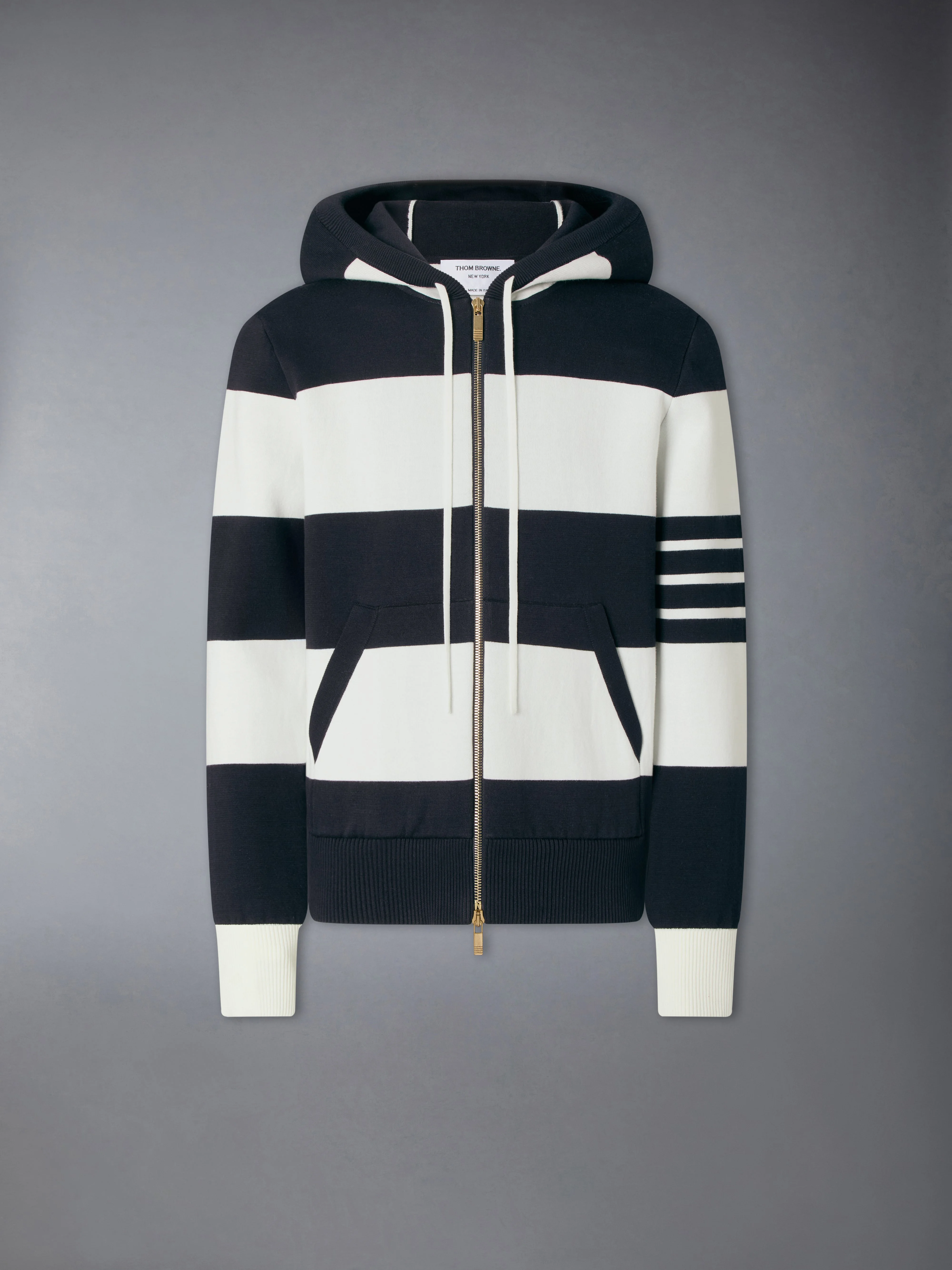 HECTOR 4-BAR RUGBY ZIP UP HOODIE - 1