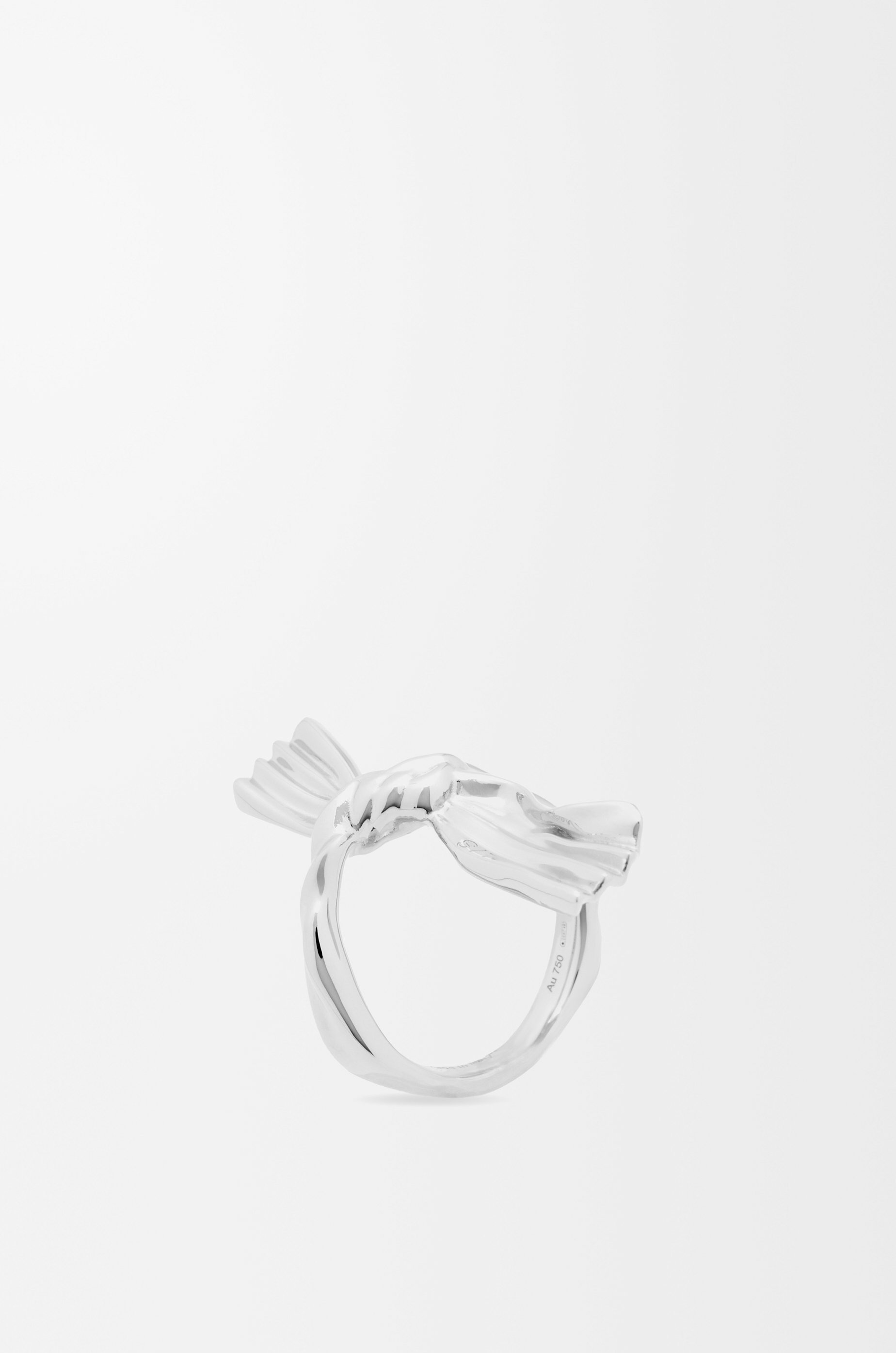 Knuckle Not ring in white gold - 3