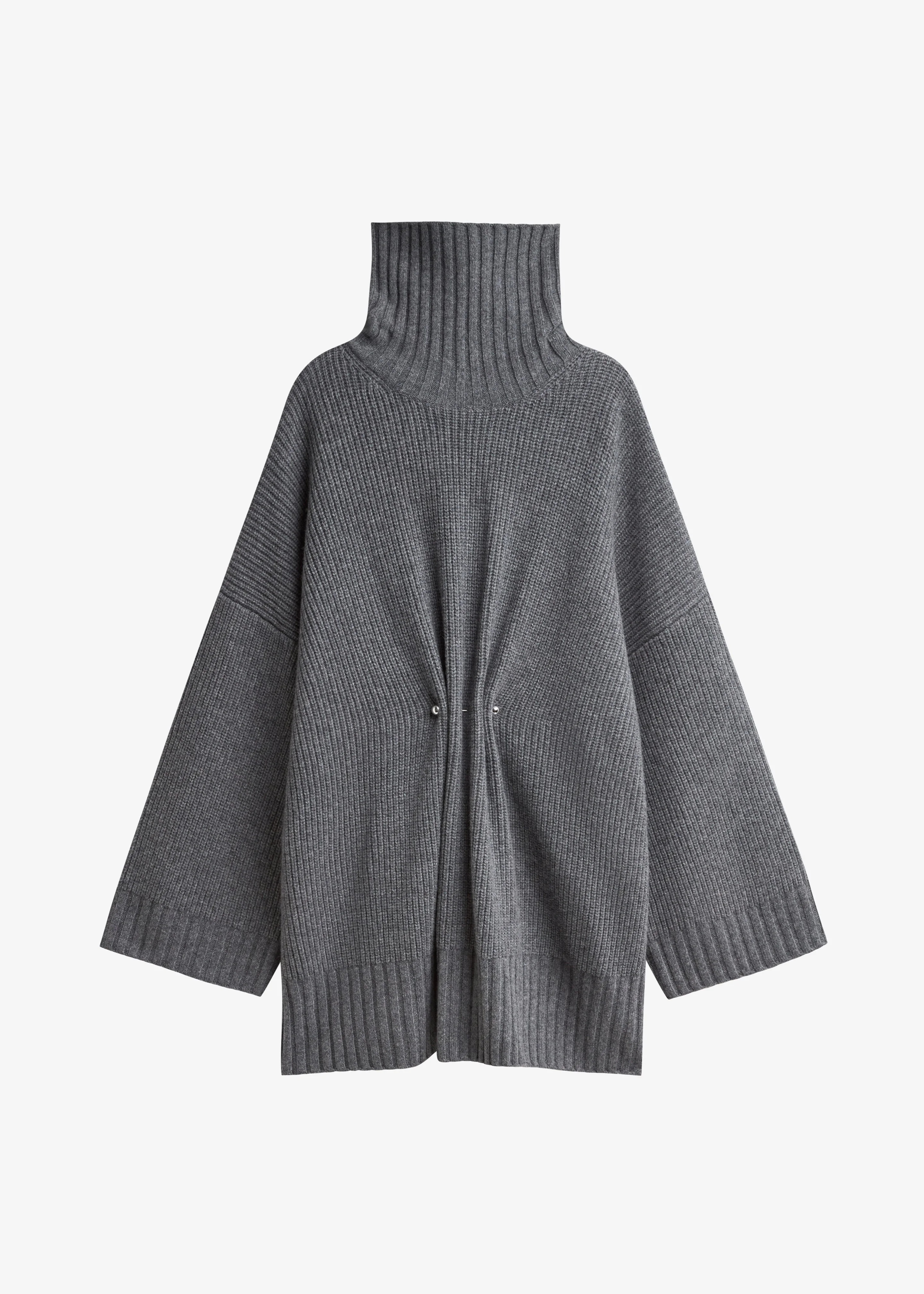 Alira Knit Brooch Dress - Grey - 1