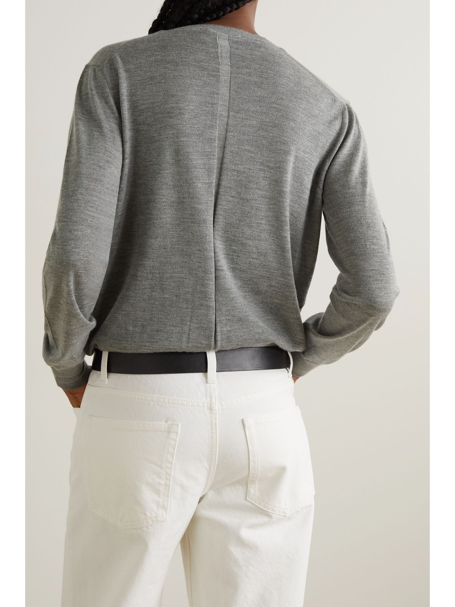 Essentials Battersea cashmere cardigan Gray - 3