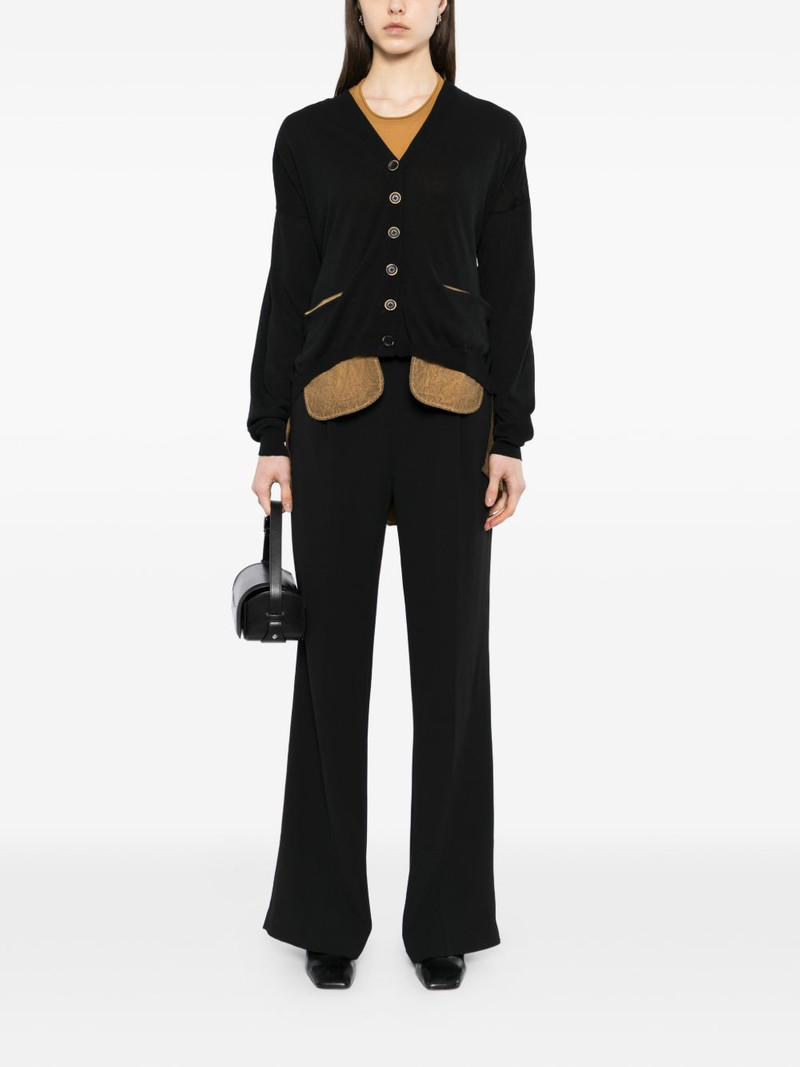 UMA WANG panelled crepe cardigan outlook