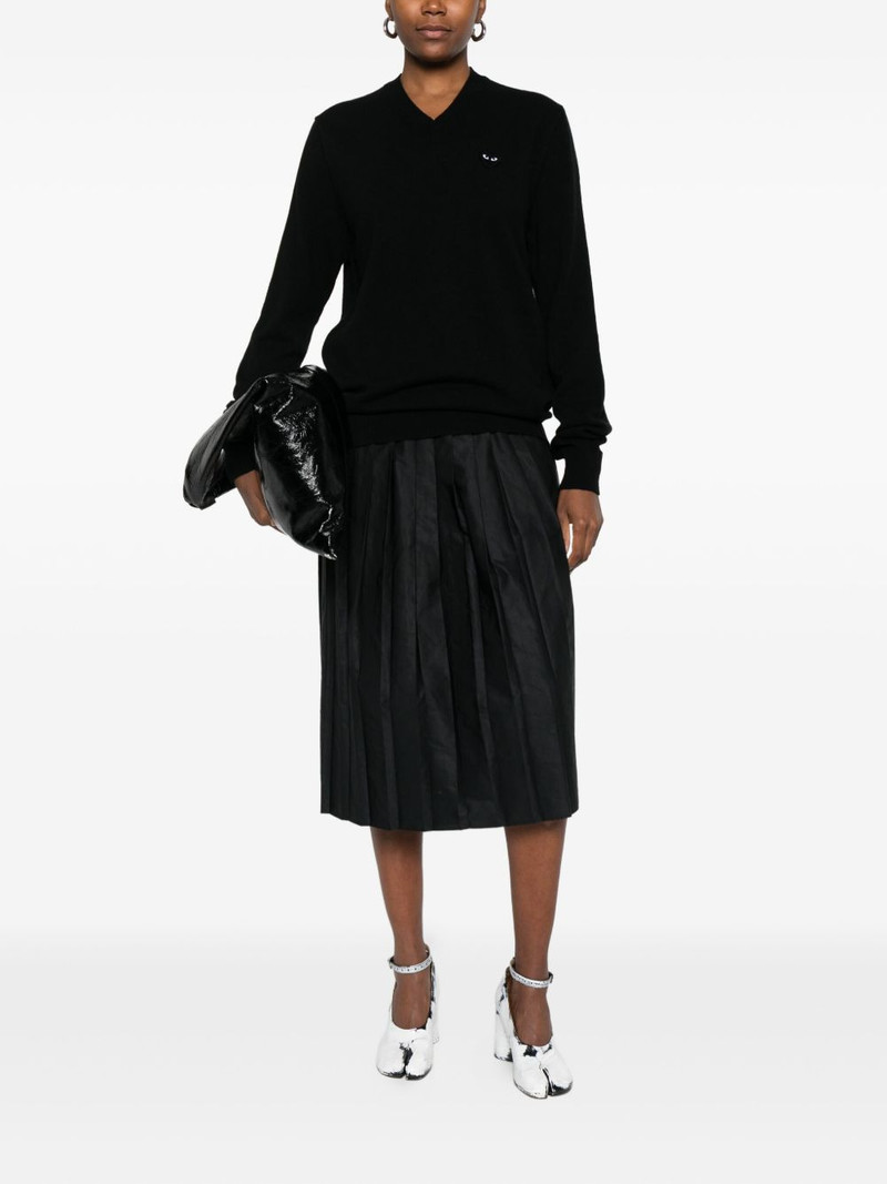 Comme des Garçons PLAY logo-patch sweater outlook