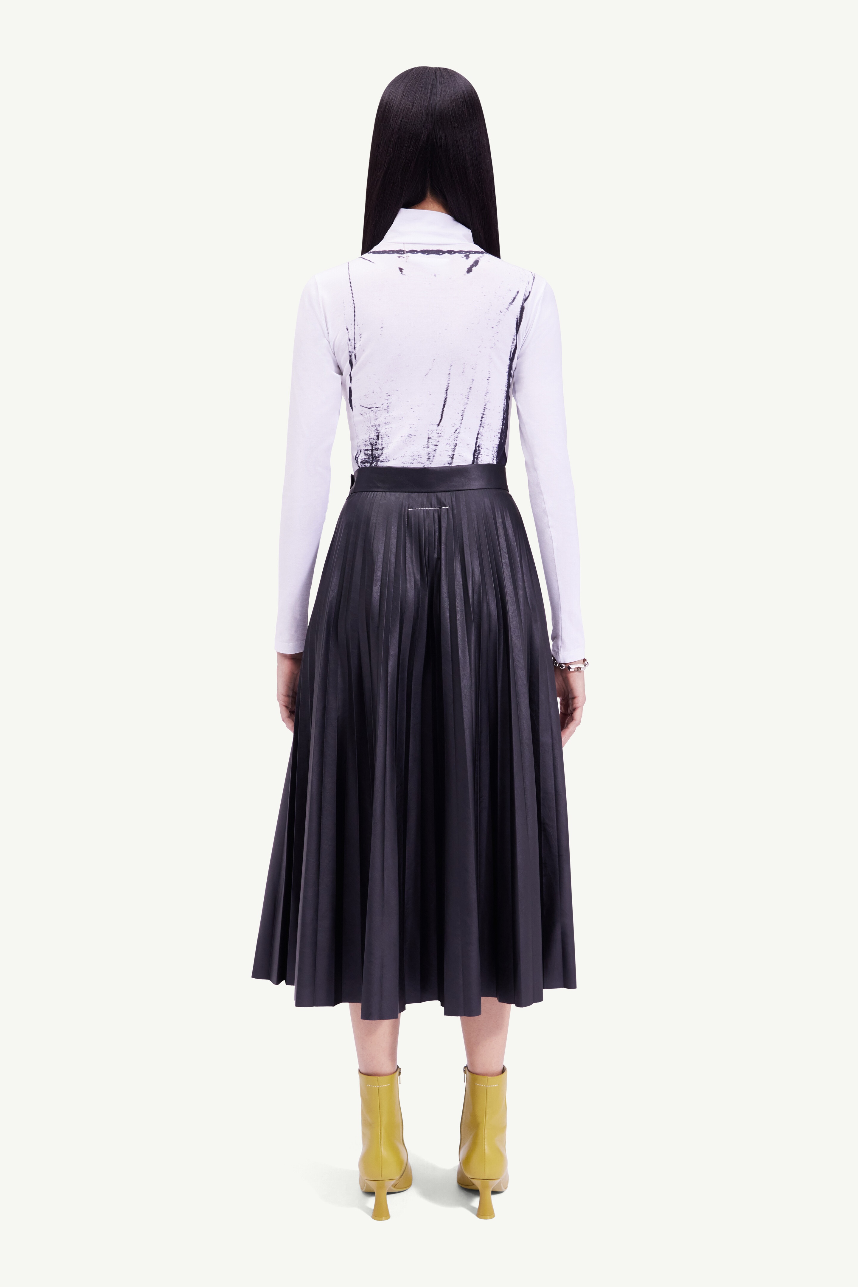 Pleated midi skirt - 4