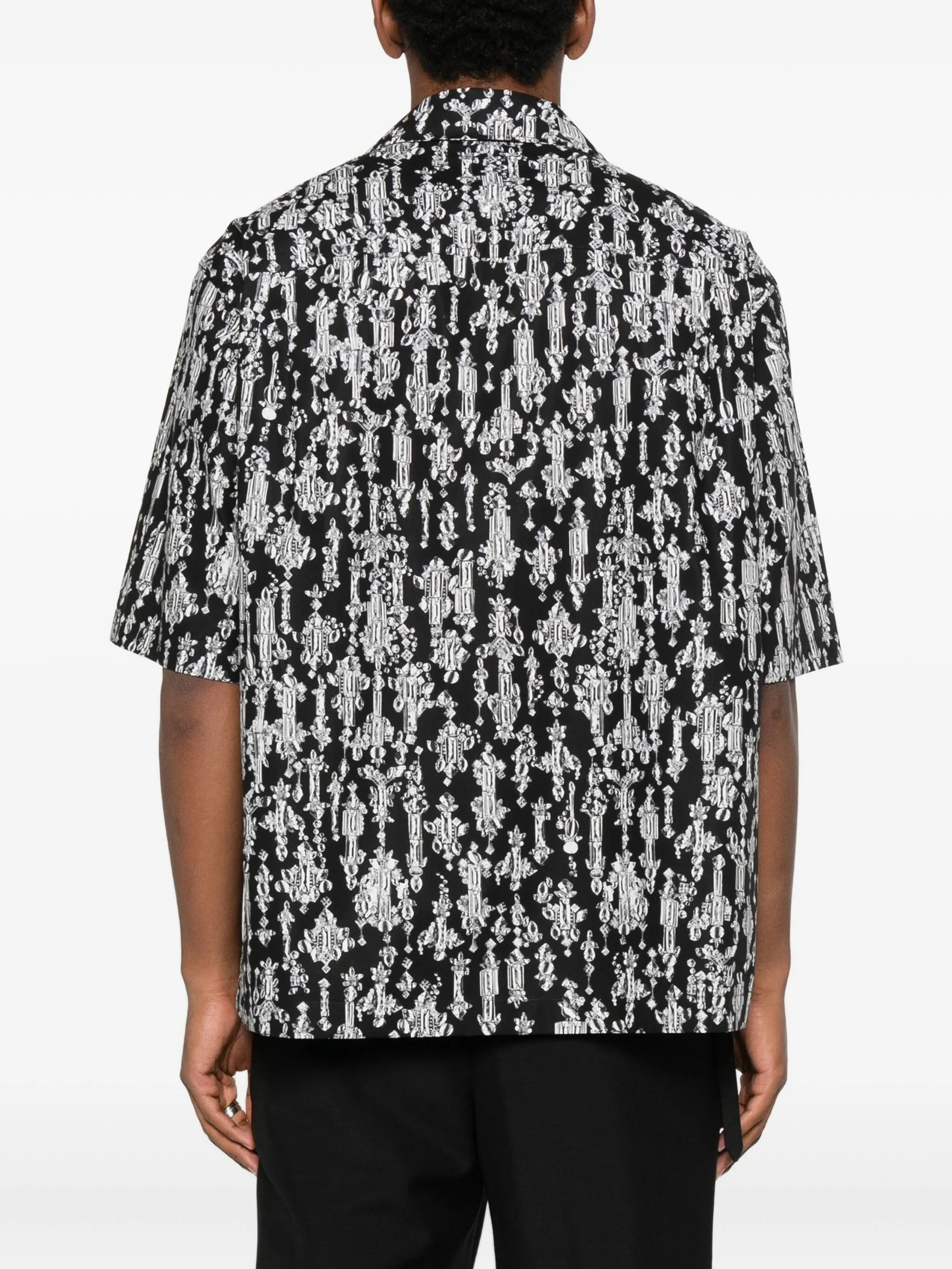 Alexander Mcqueen Crystal-pattern Short-sleeve Shirt - 3