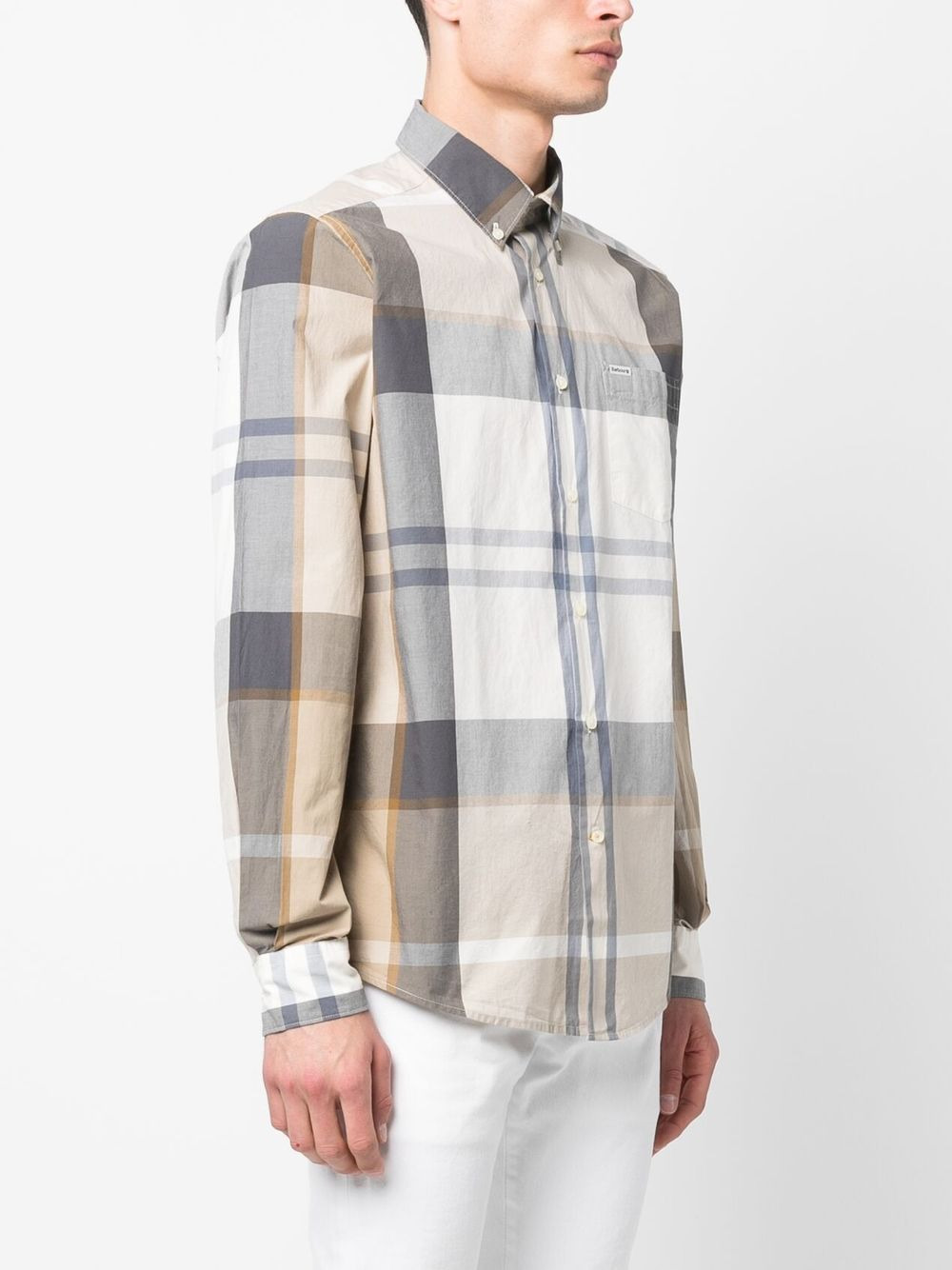 long-sleeve plaid cotton shirt - 3