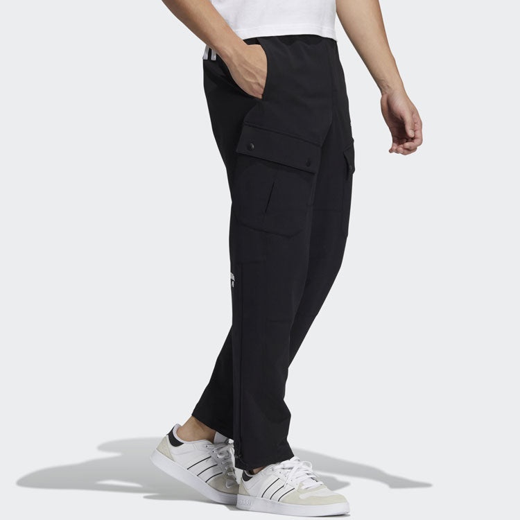 Men's adidas neo Side Pocket Loose Casual Joggers/Pants/Trousers Black HG6591 - 4