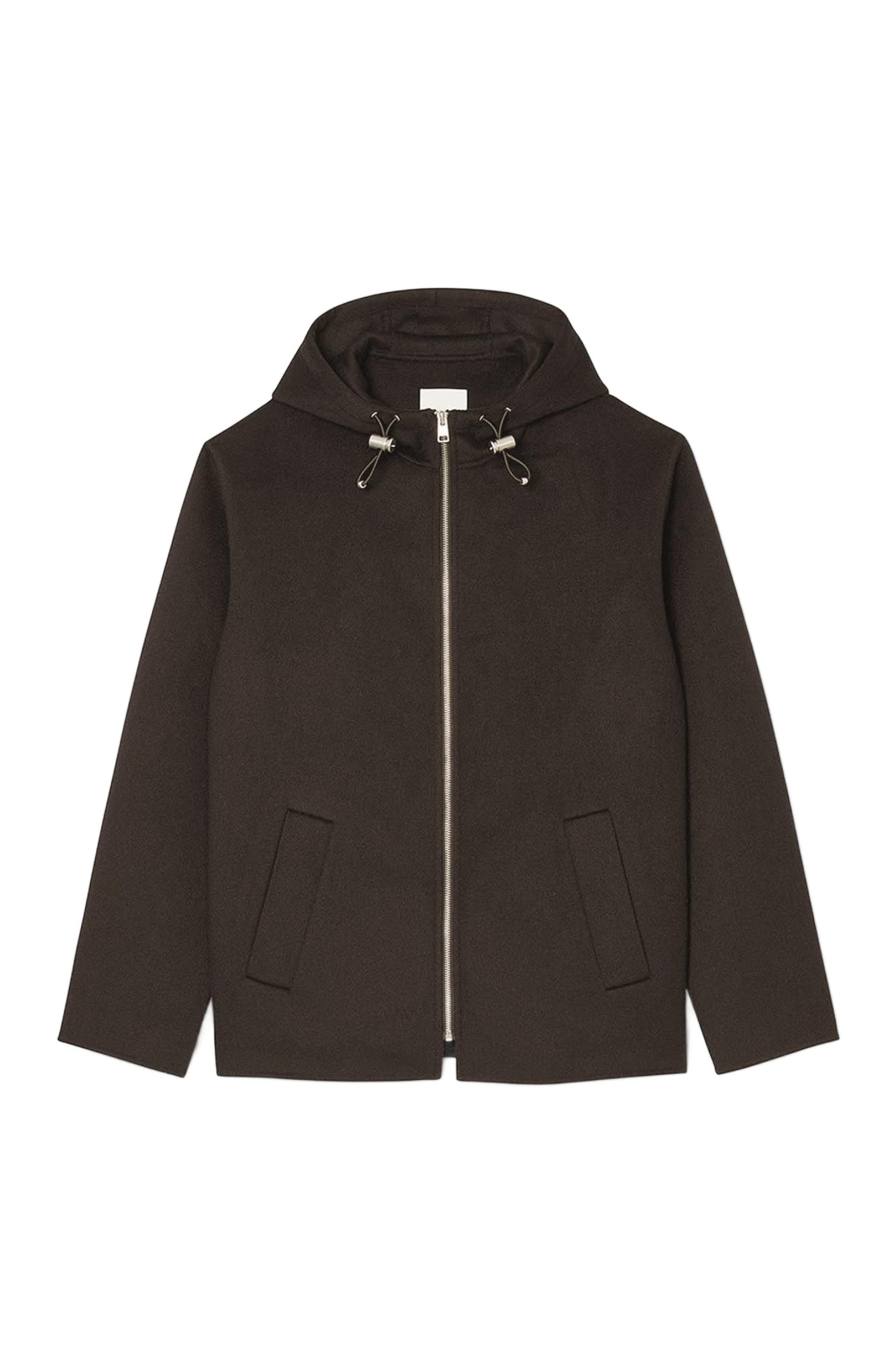 SANDRO Hooded windcheater in Dark Khaki at Nordstrom - 5