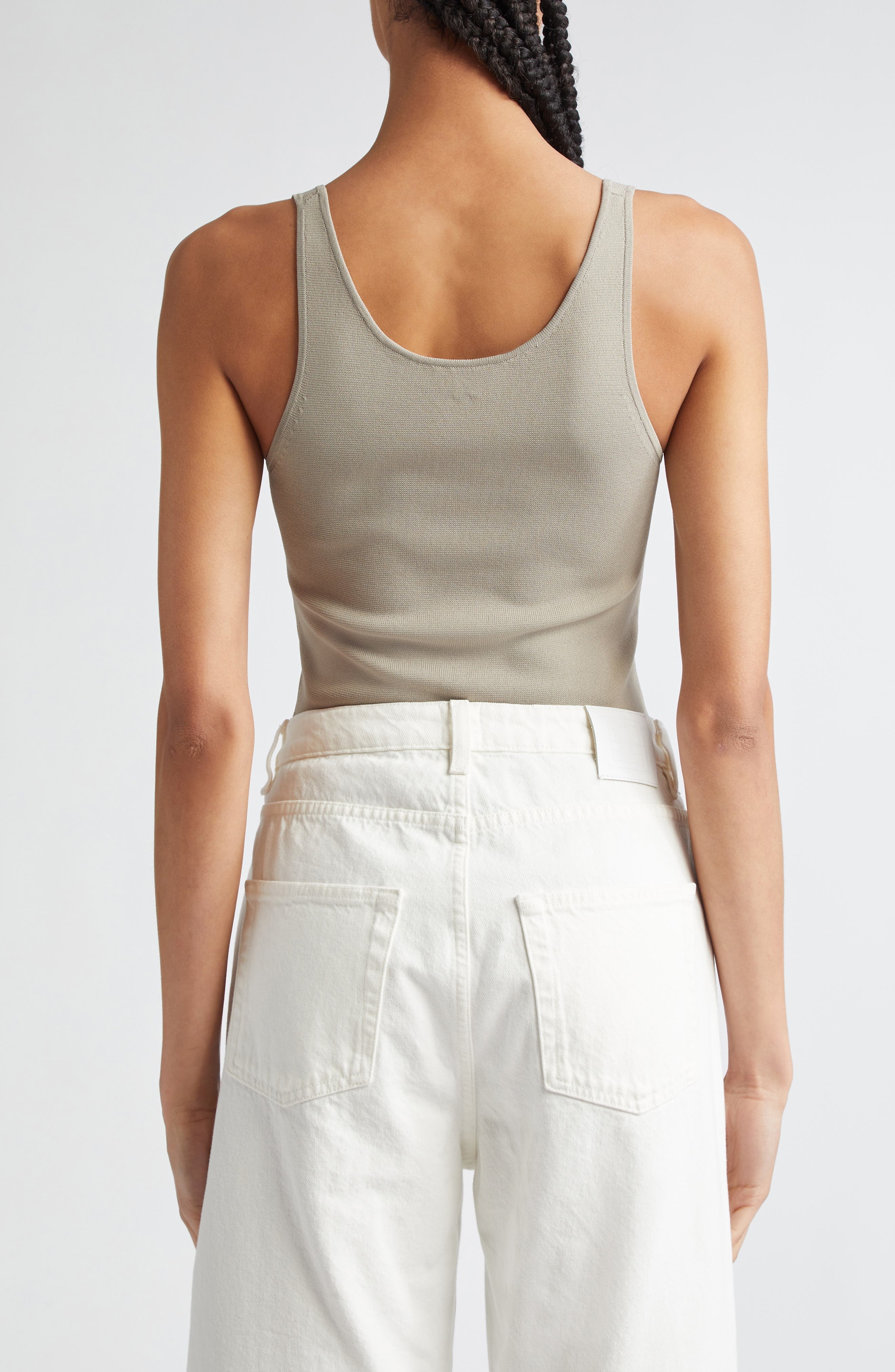 TOTEME Compact Sweater Tank in Dove at Nordstrom - 2