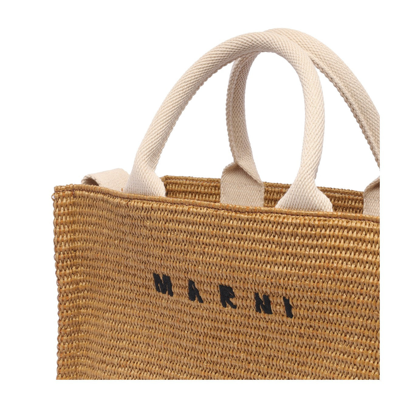 Marni Women Rafia Effect Small Logo Tote Bag - 4