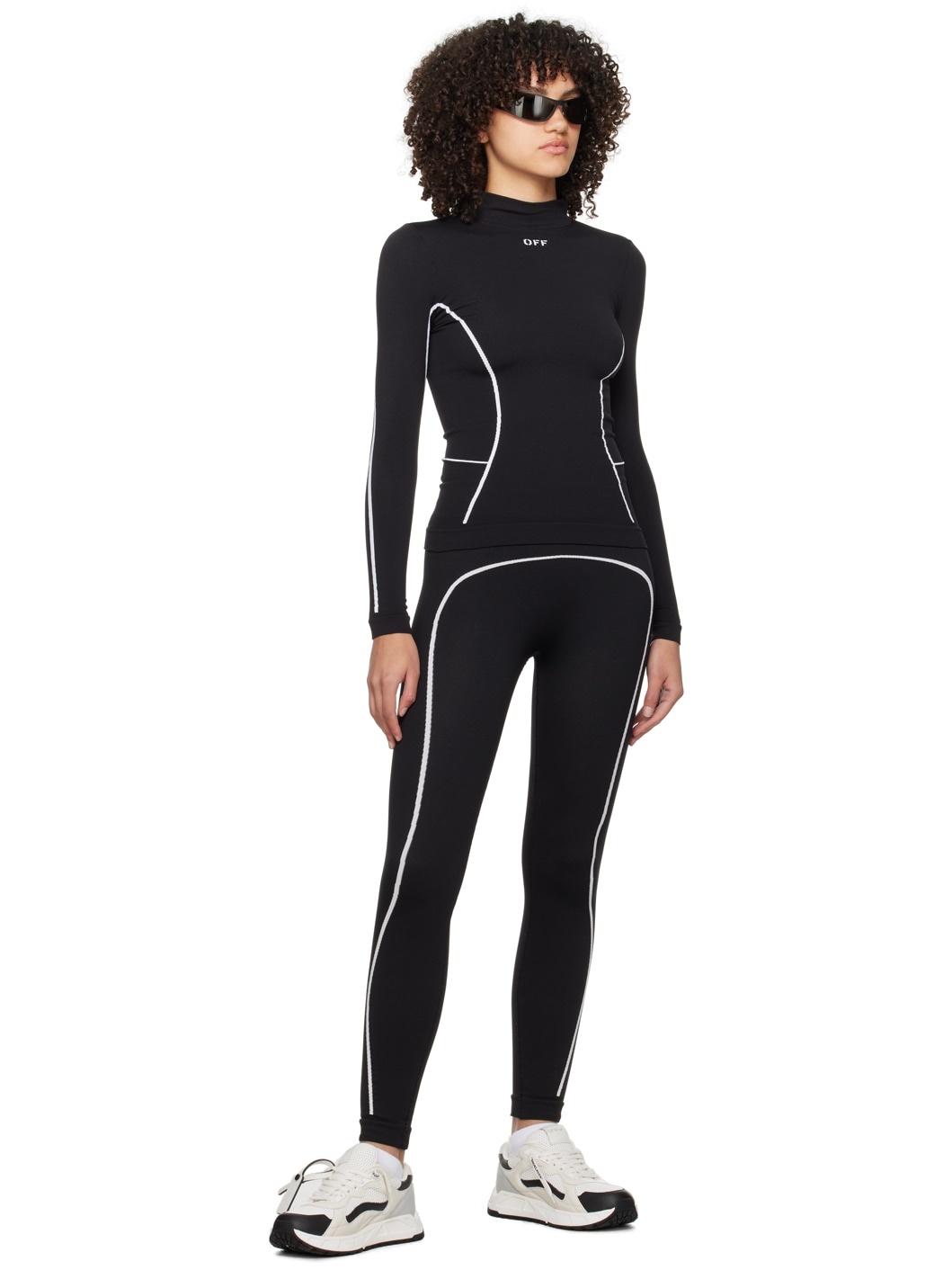 Black Seamless Long Sleeve Top - 4