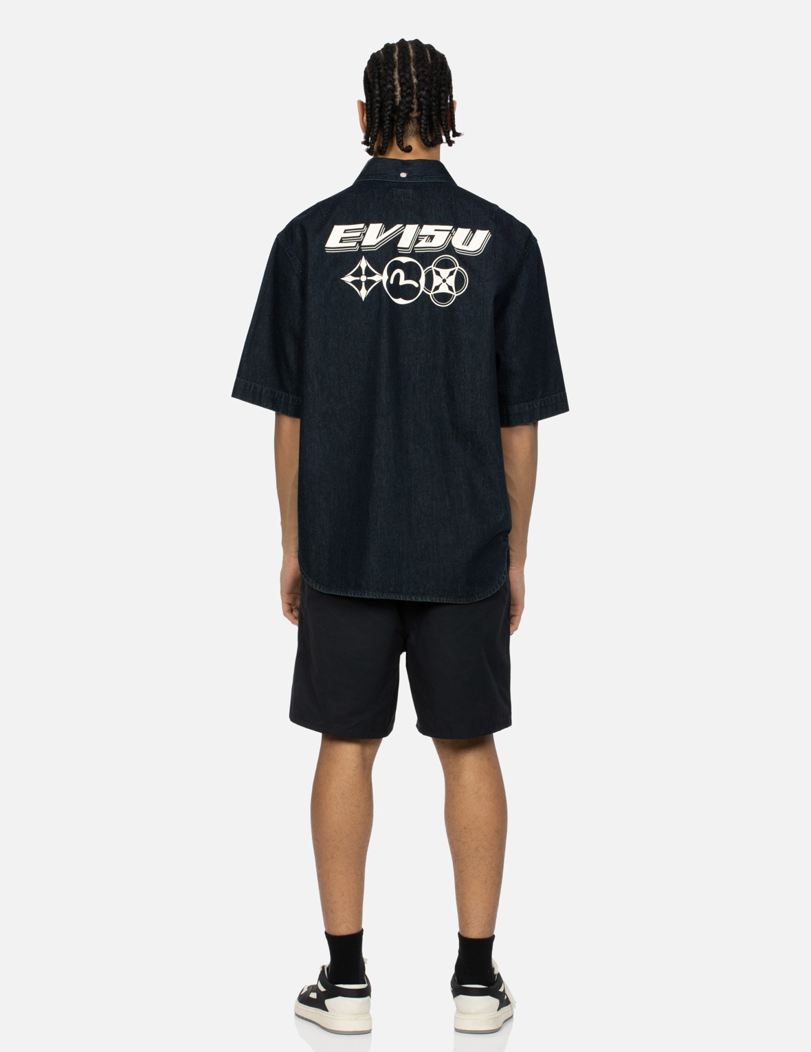 PLAYFUL GODHEAD PRINT OVERSIZED WOVEN SHORTS - 5