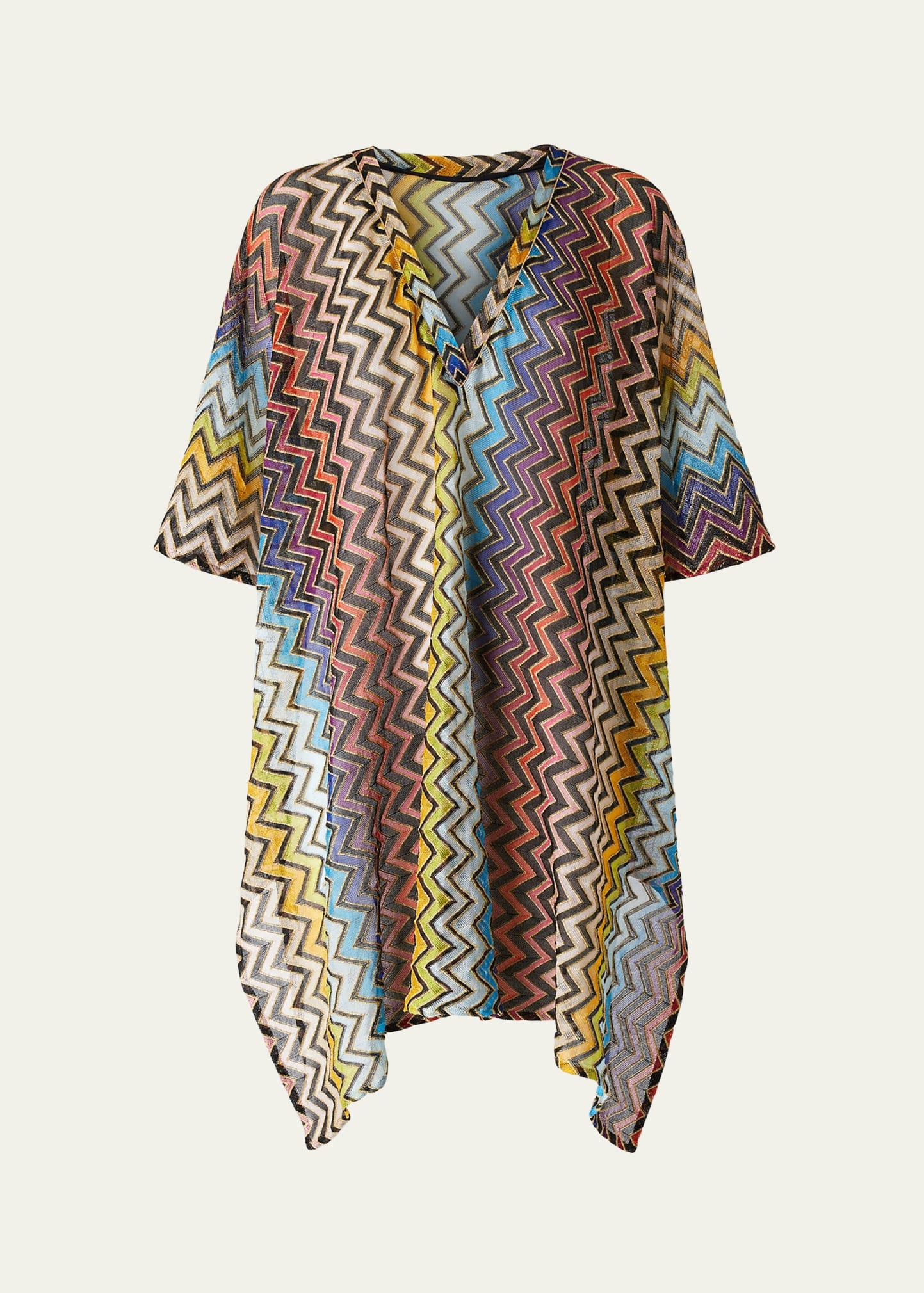 Chevron Mini Caftan Coverup - 1