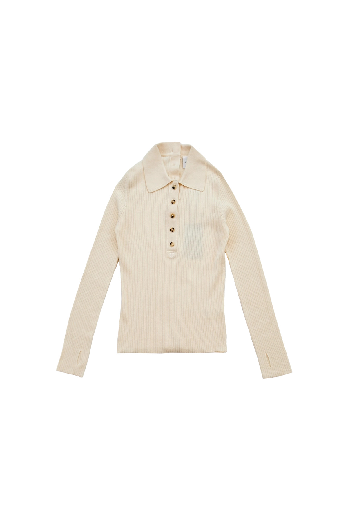 Courreges Multi-Button Light Wool Polo Natural - 1