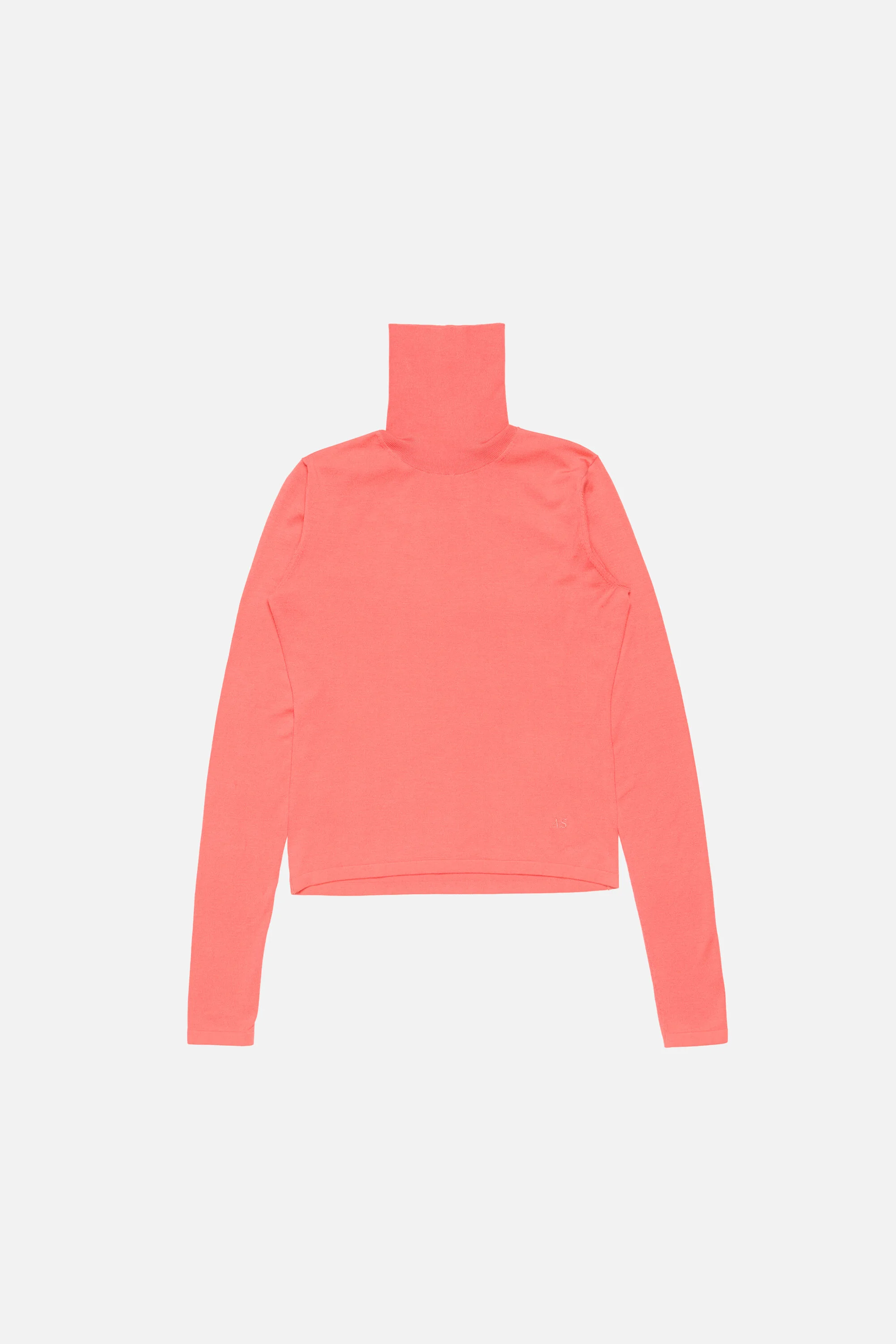 Fine silk turtleneck - Peach pink - 1