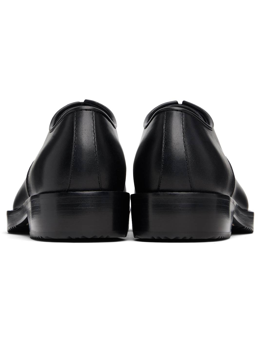 Black Leather Derbys - 2