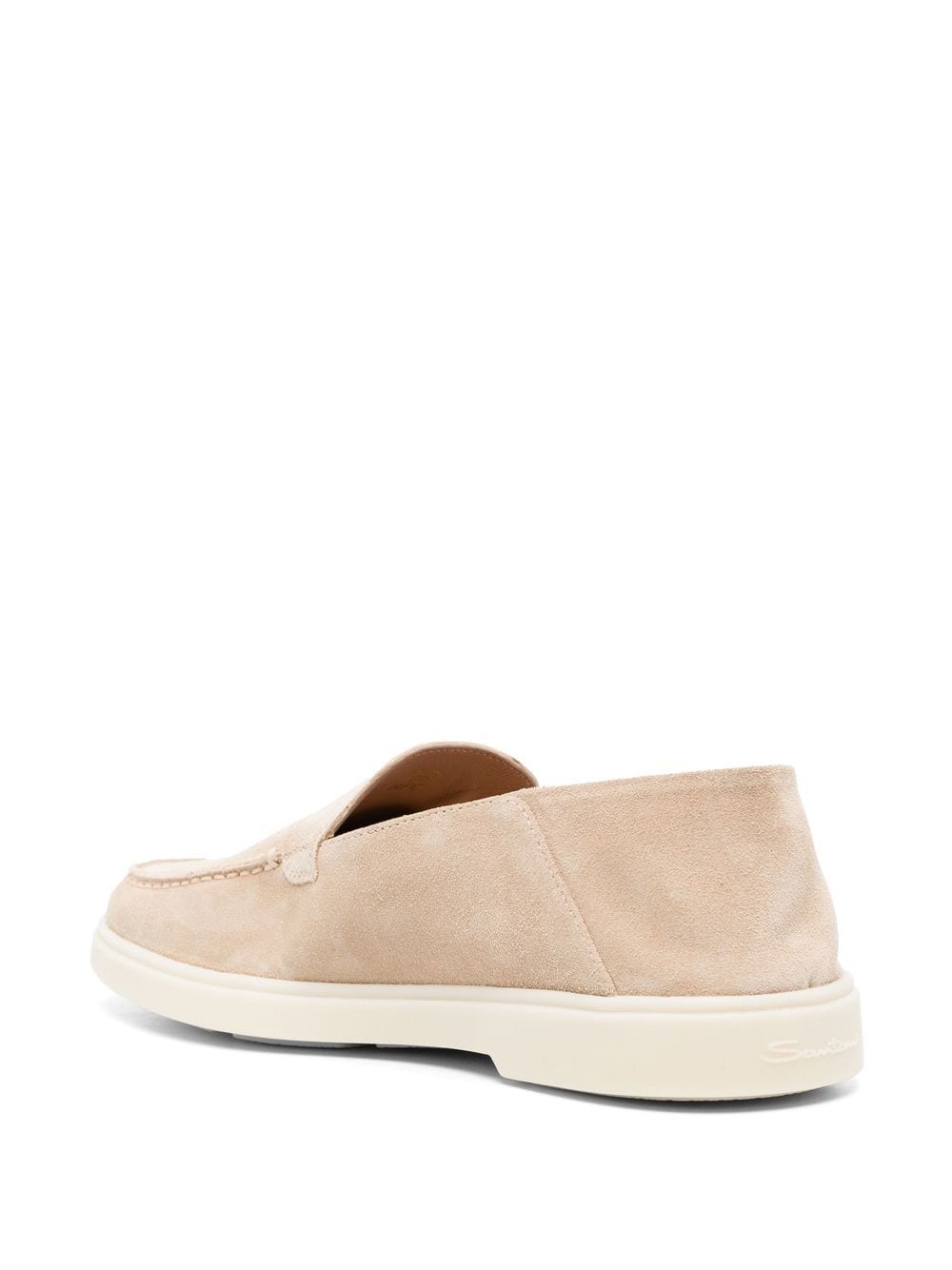 round-toe suede loafers - 3