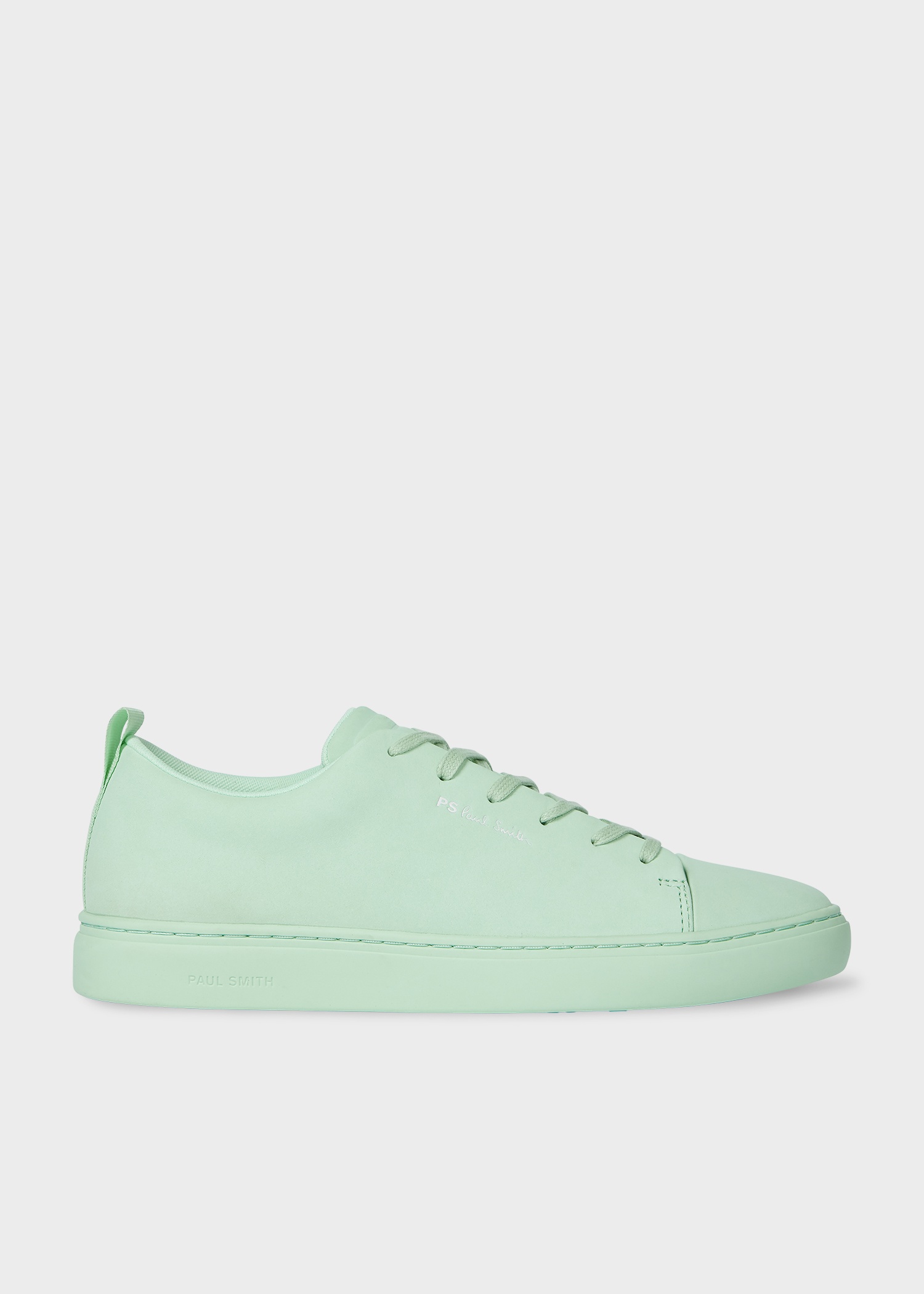 Mint Green Nubuck 'Lee' Trainers - 1