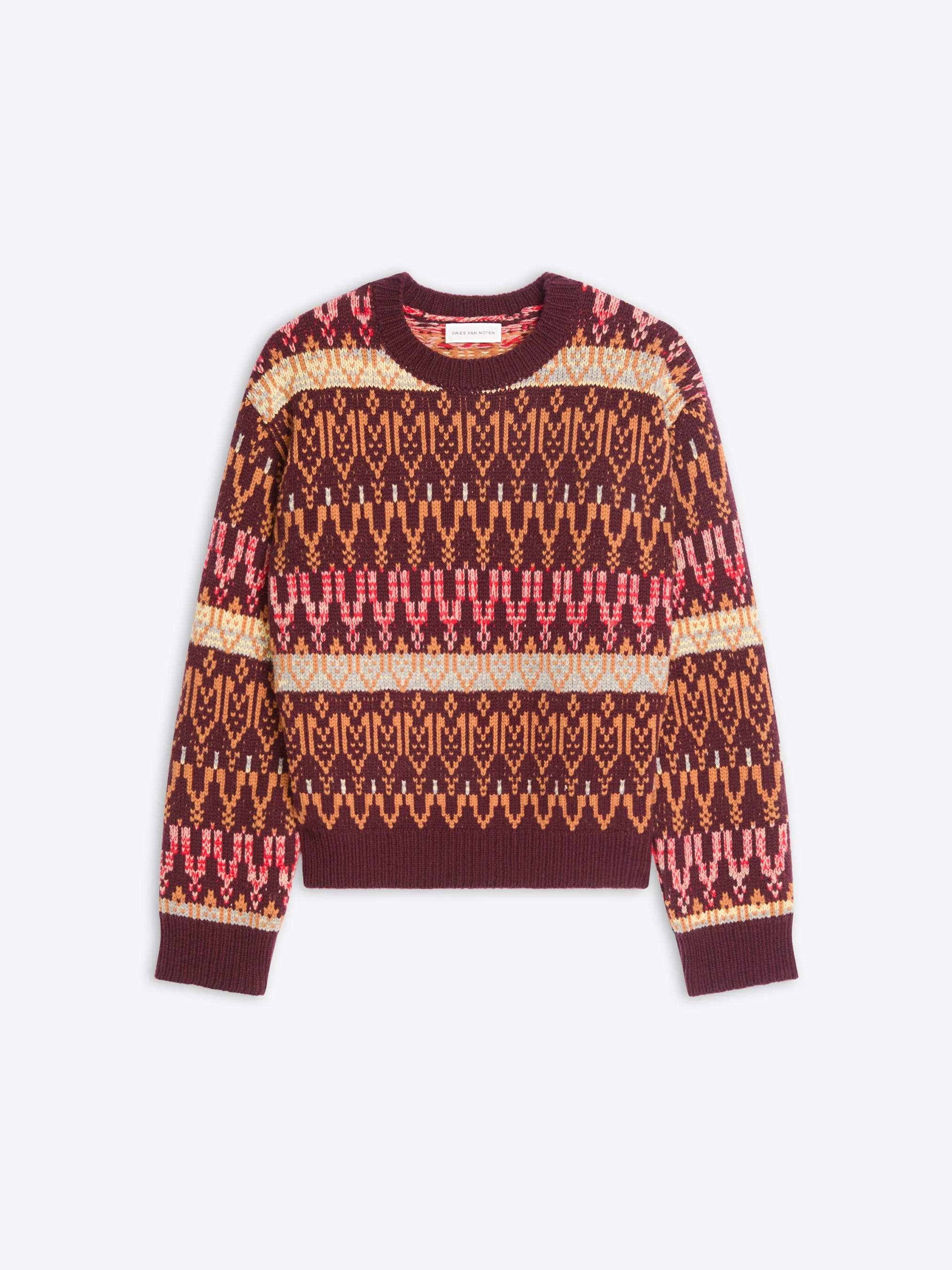 JACQUARD WOOL SWEATER - 1