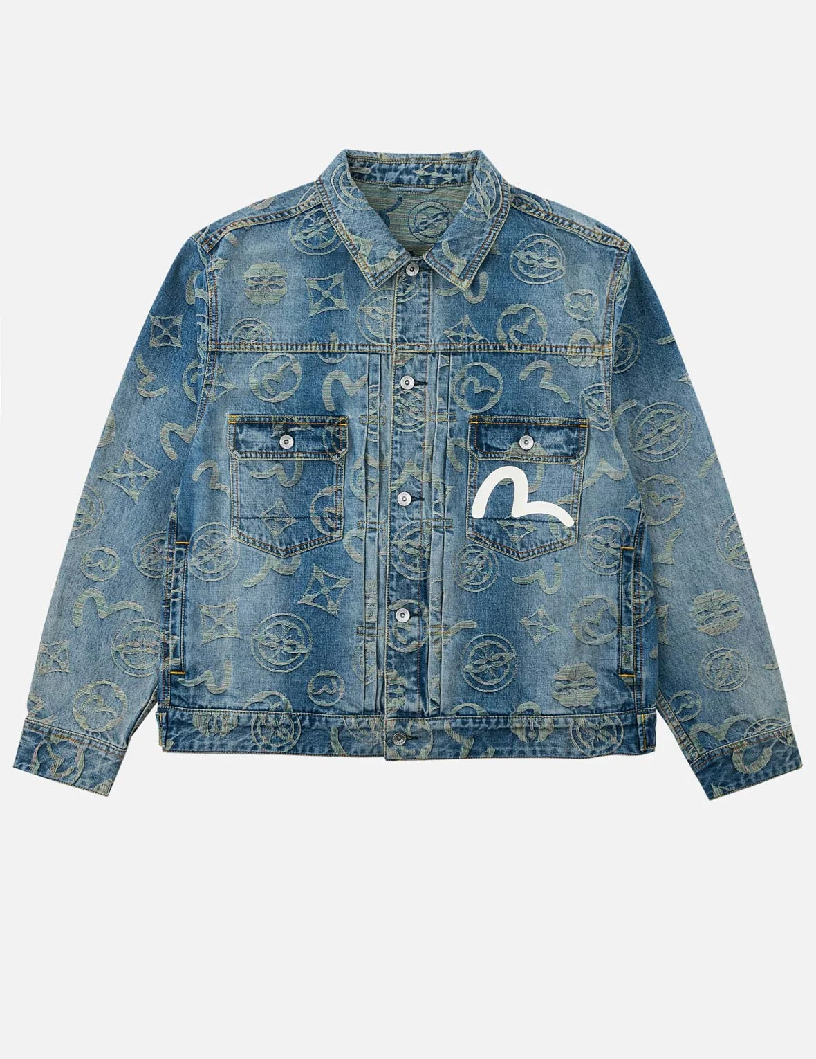 Allover Monogram Rainbow Jacquard Denim Jacket - 1