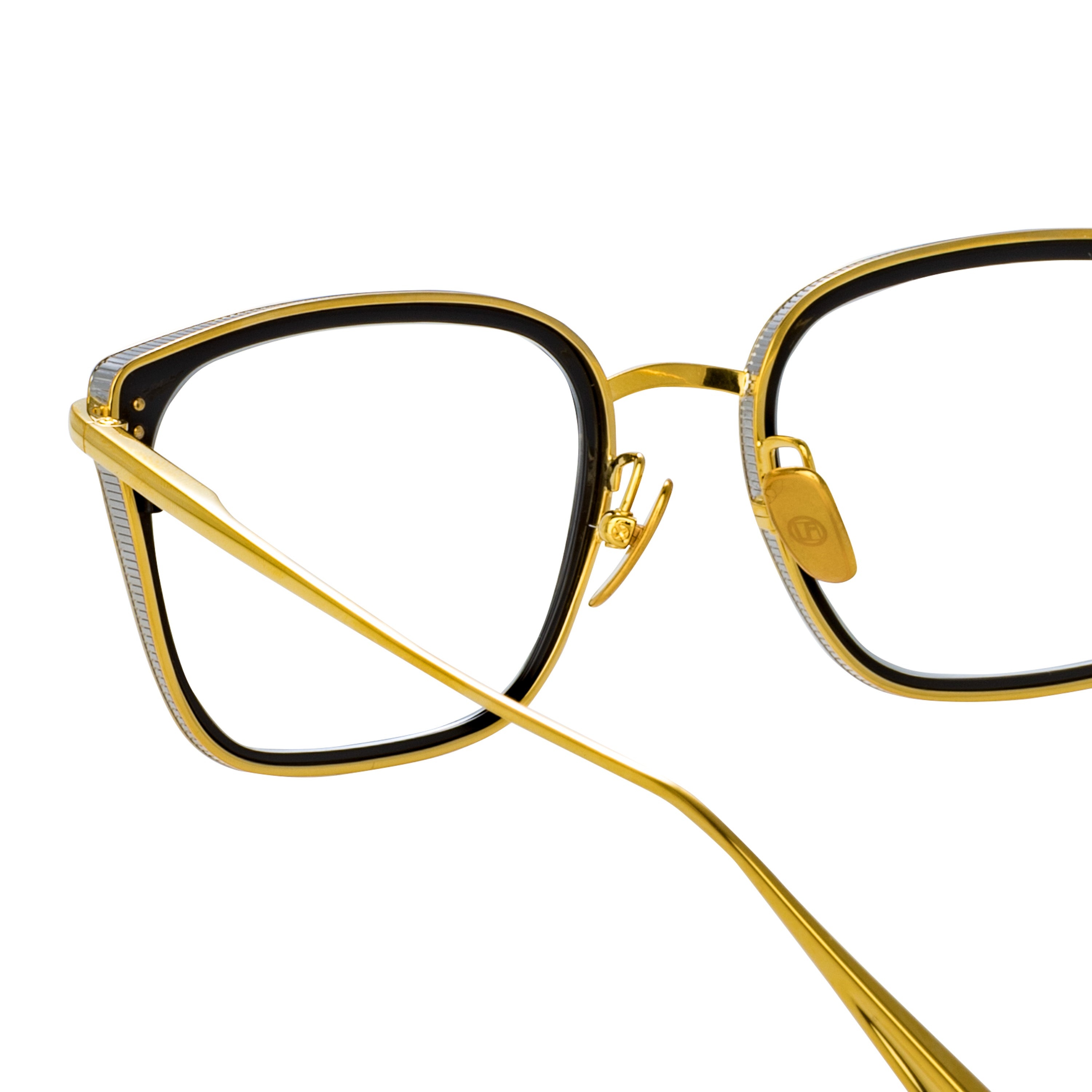 HANS SQUARE OPTICAL FRAME IN YELLOW GOLD - 5