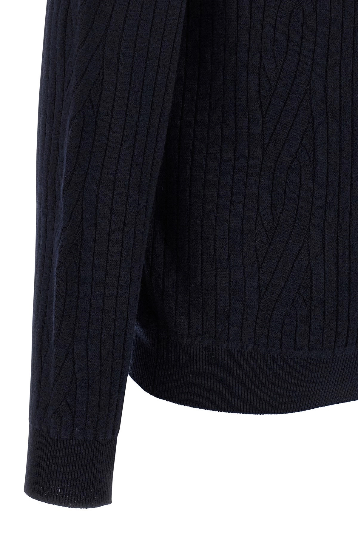 Ribbed and braid cardigan - 4