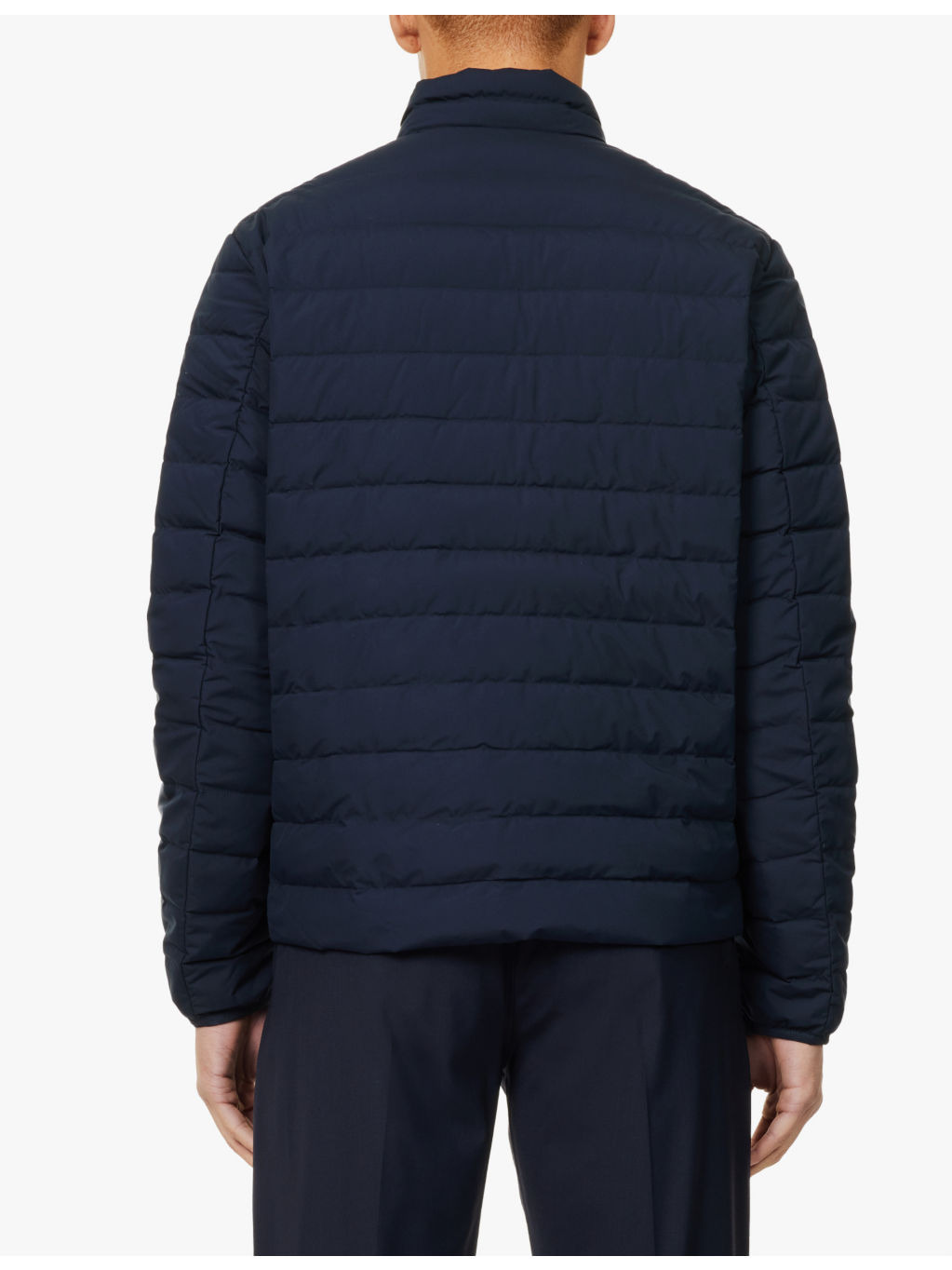 Badge padded slim-fit woven-down jacket - 4