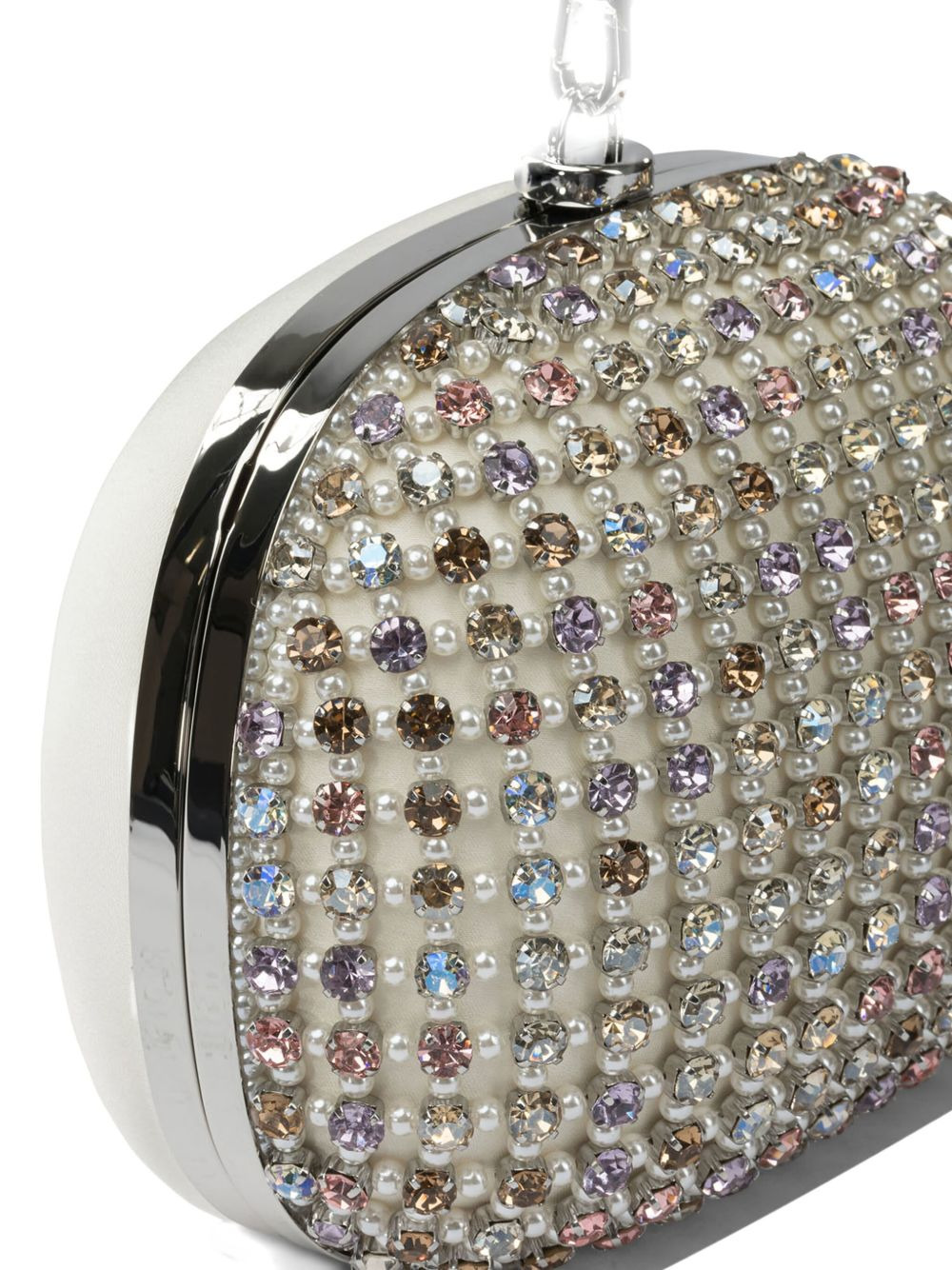 crystal-embellished clutch bag - 4