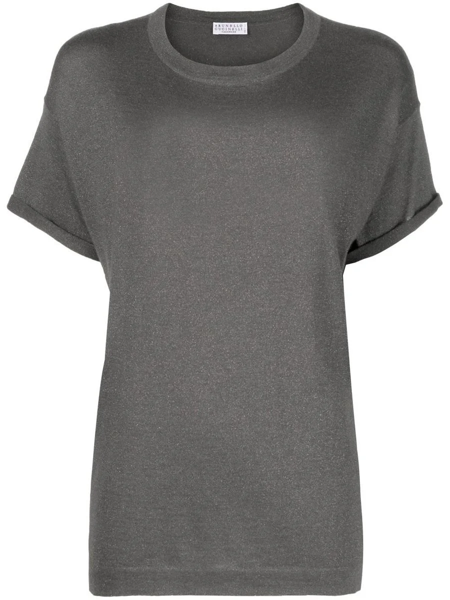 Brunello Cucinelli Cashmere And Silk T-Shirt - 1