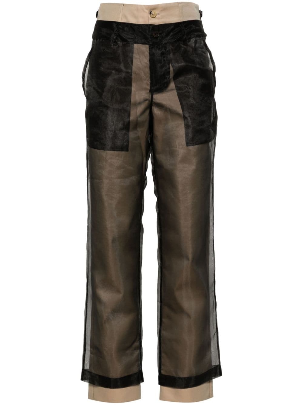 layered tapered trousers - 1