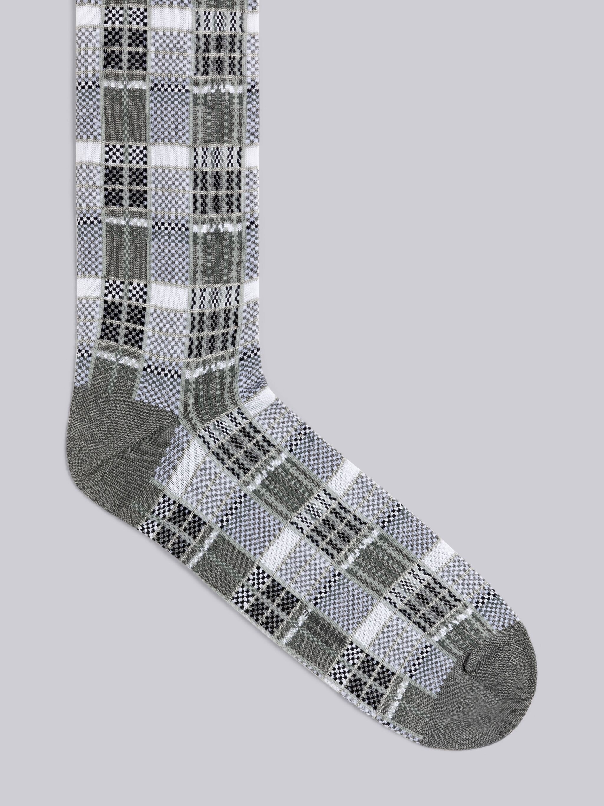 MADRAS COTTON JACQUARD MID CALF SOCKS - 2