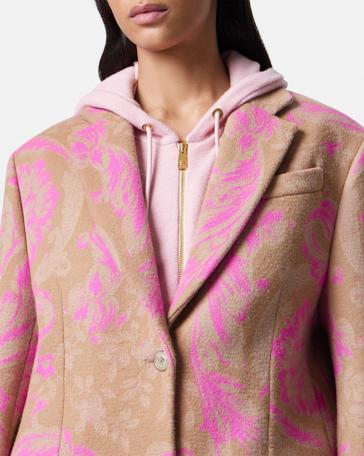 Barocco Stencil Wool Overcoat - 3