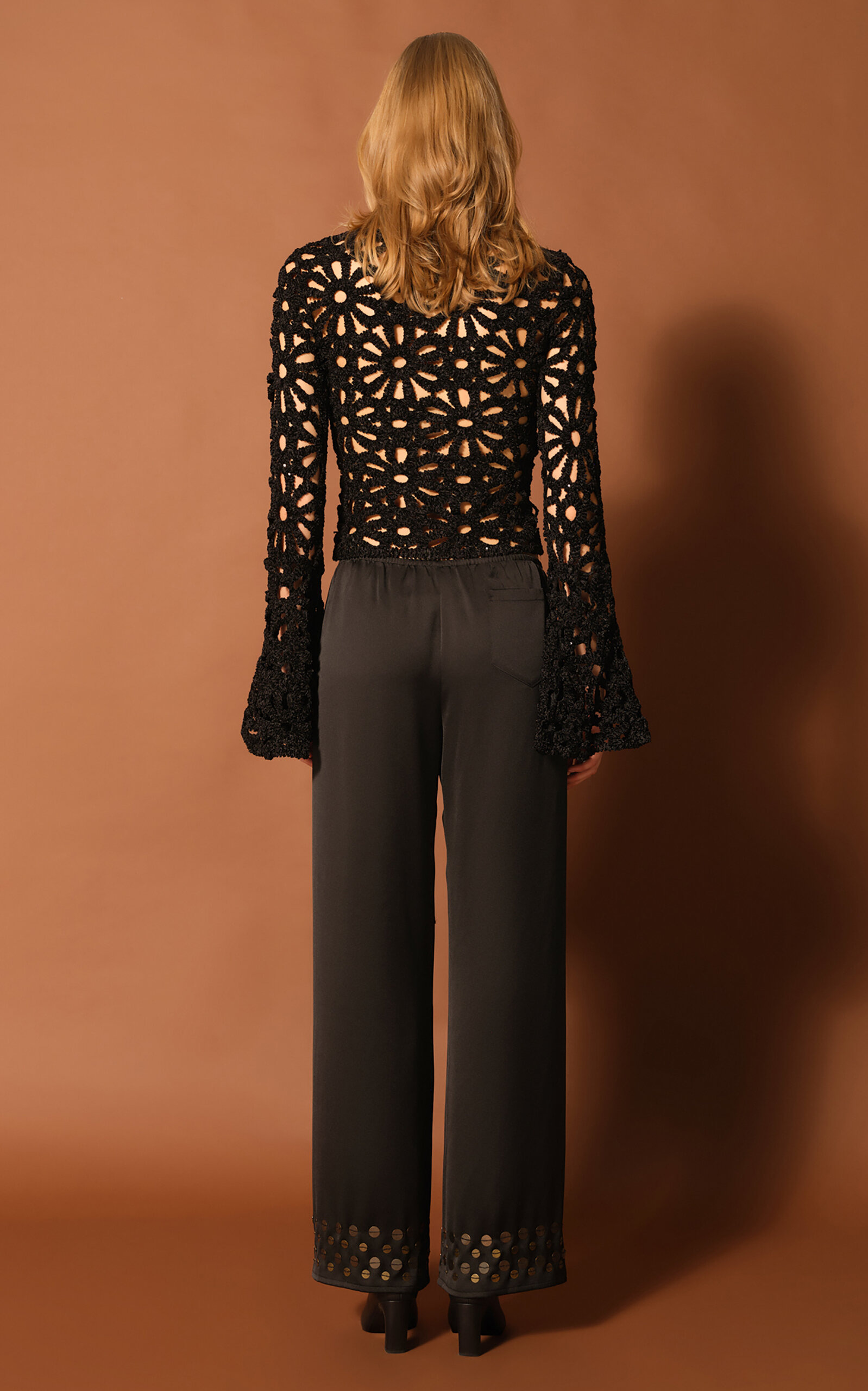 Jun Embroidered Zip-Up Top black - 4