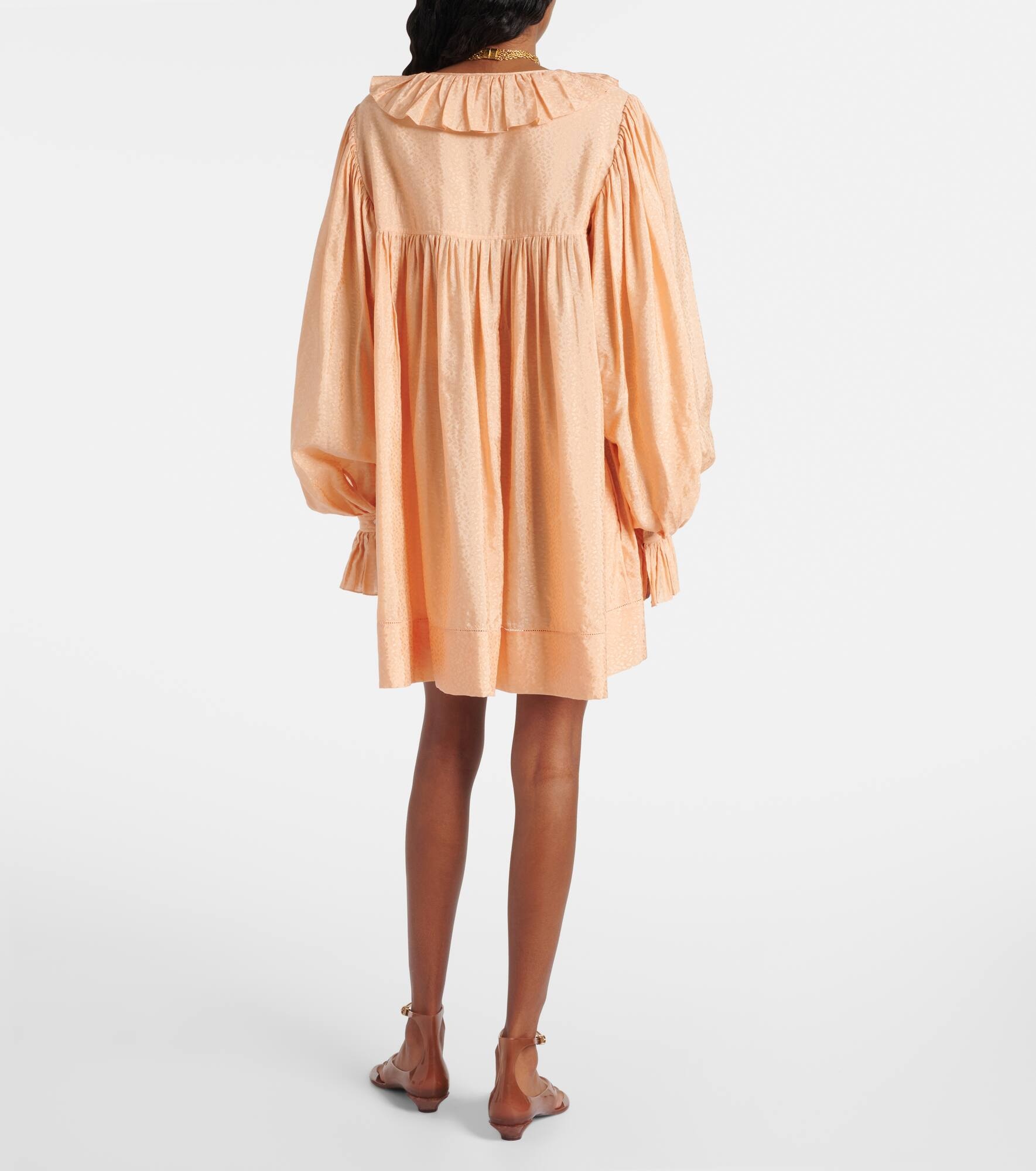Ruffled jacquard minidress - 3