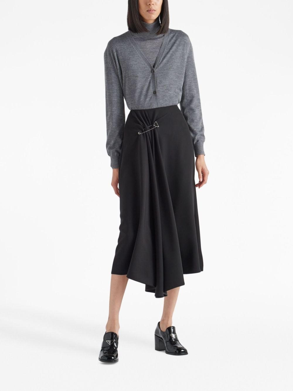 mélange cashmere cardigan - 2
