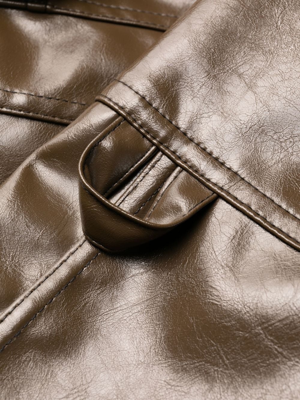 glossy faux-leather trousers - 6