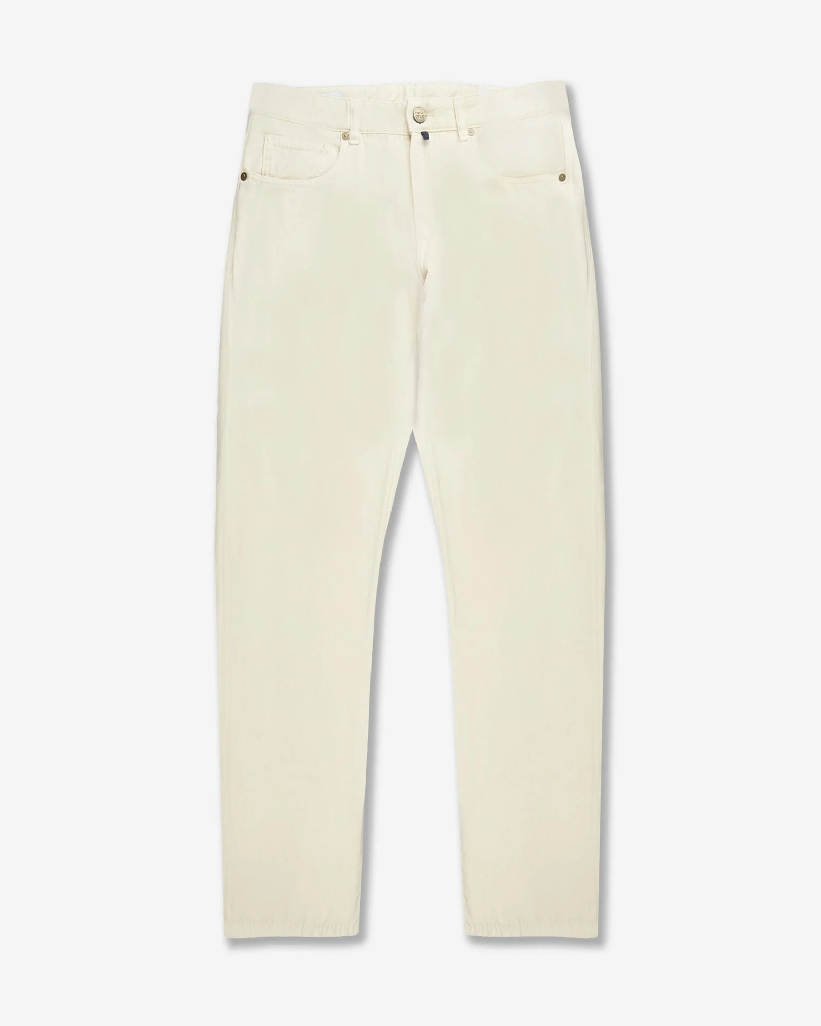 Slim-fit five-pocket trousers in cotton and cashmere - 1