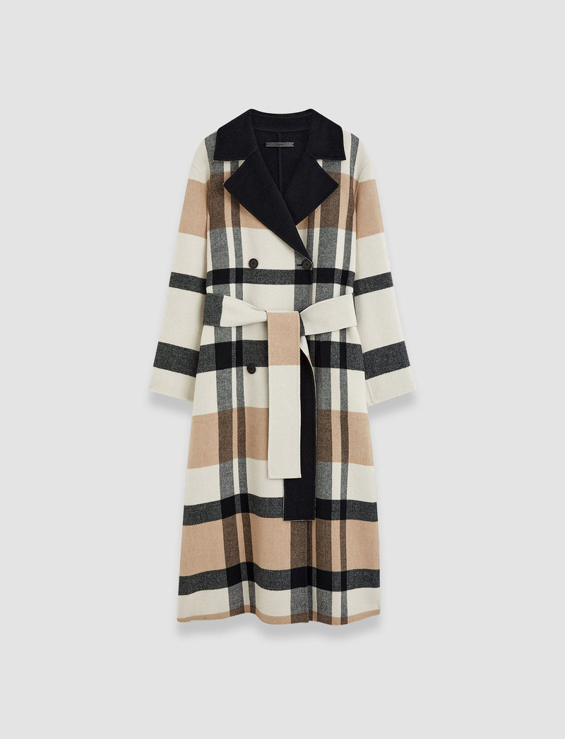 Merton Reversible Check Wool Coat 1