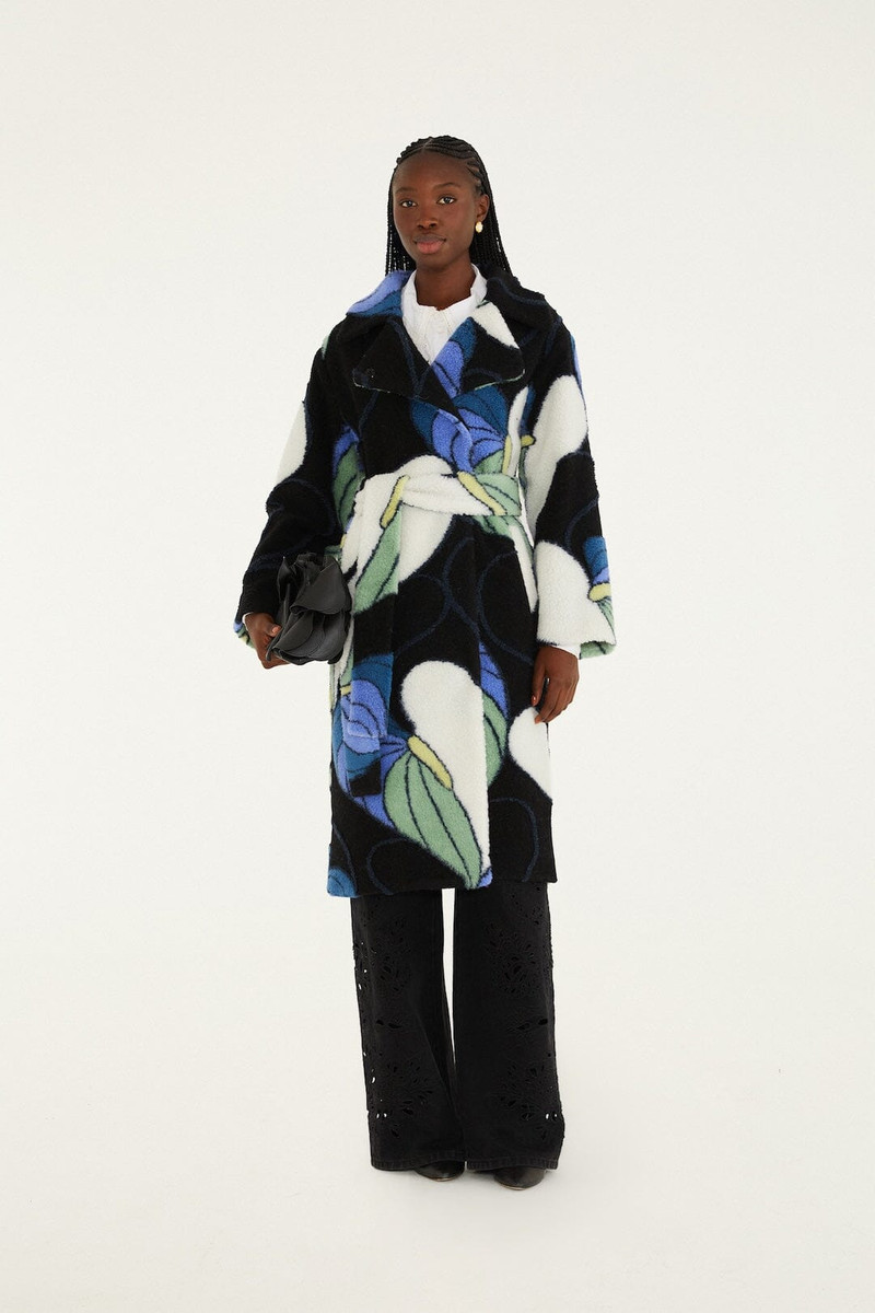 Lovely Anthurium Fleece Coat 1