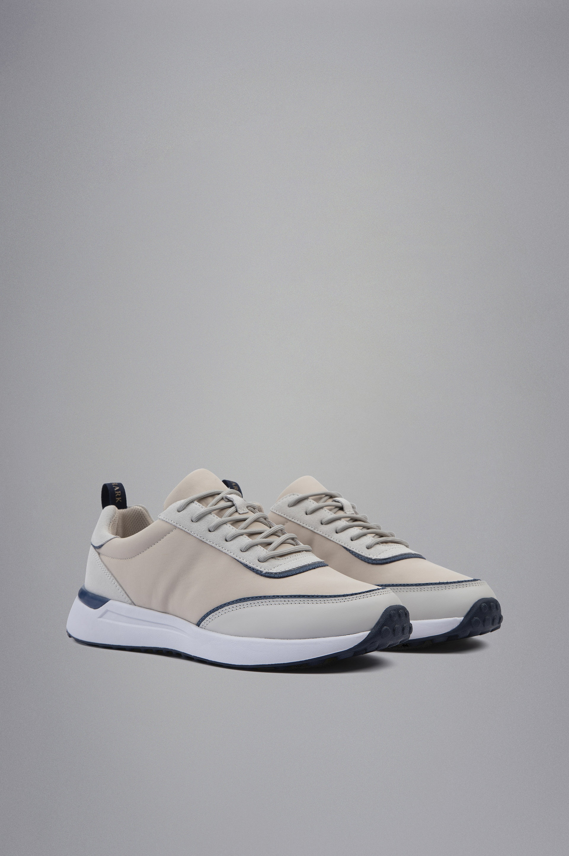 TECH FABRIC AND LEATHER HYBRID SNEAKERS - 4