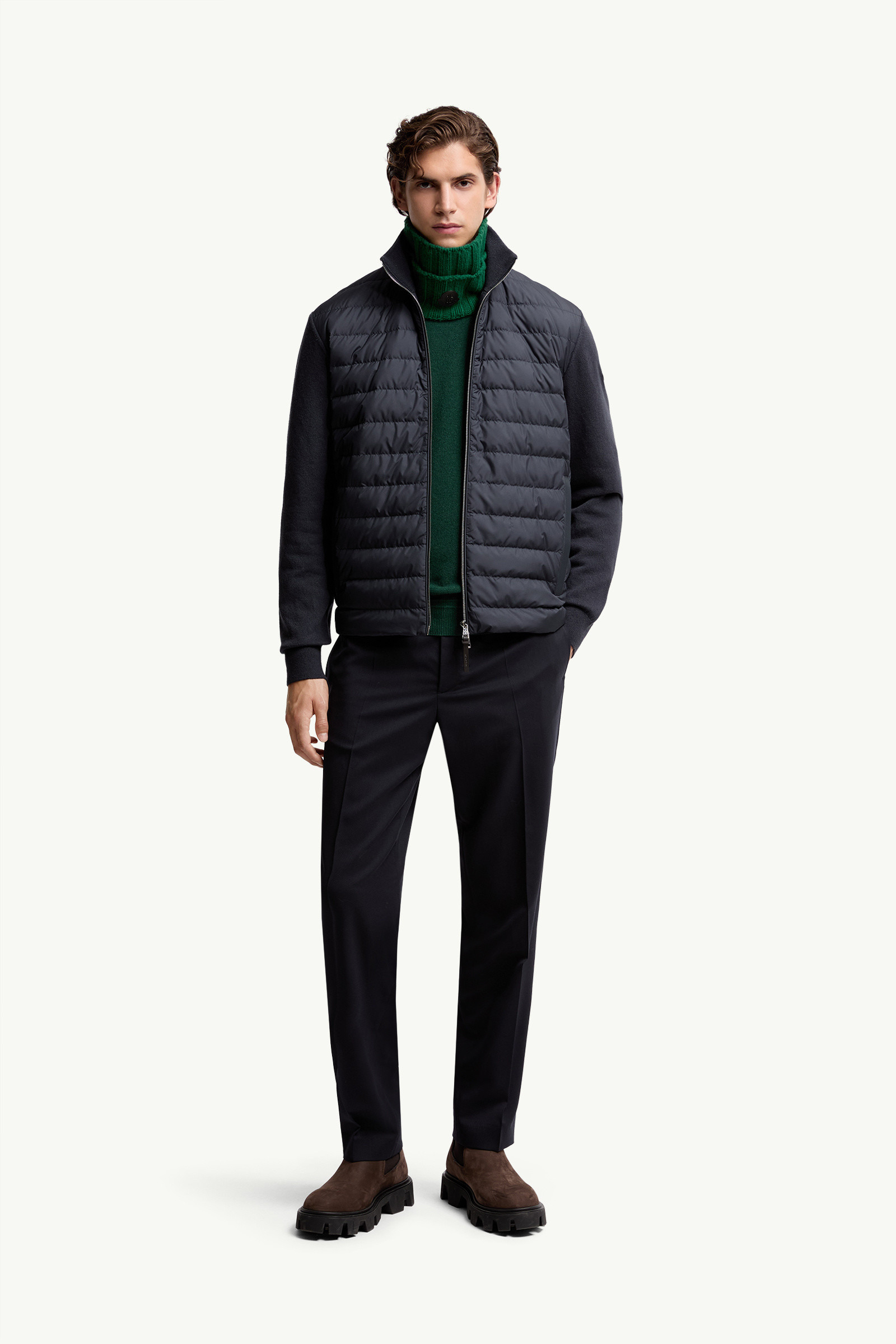 Padded Wool & Cashmere Zip-Up Cardigan - 2