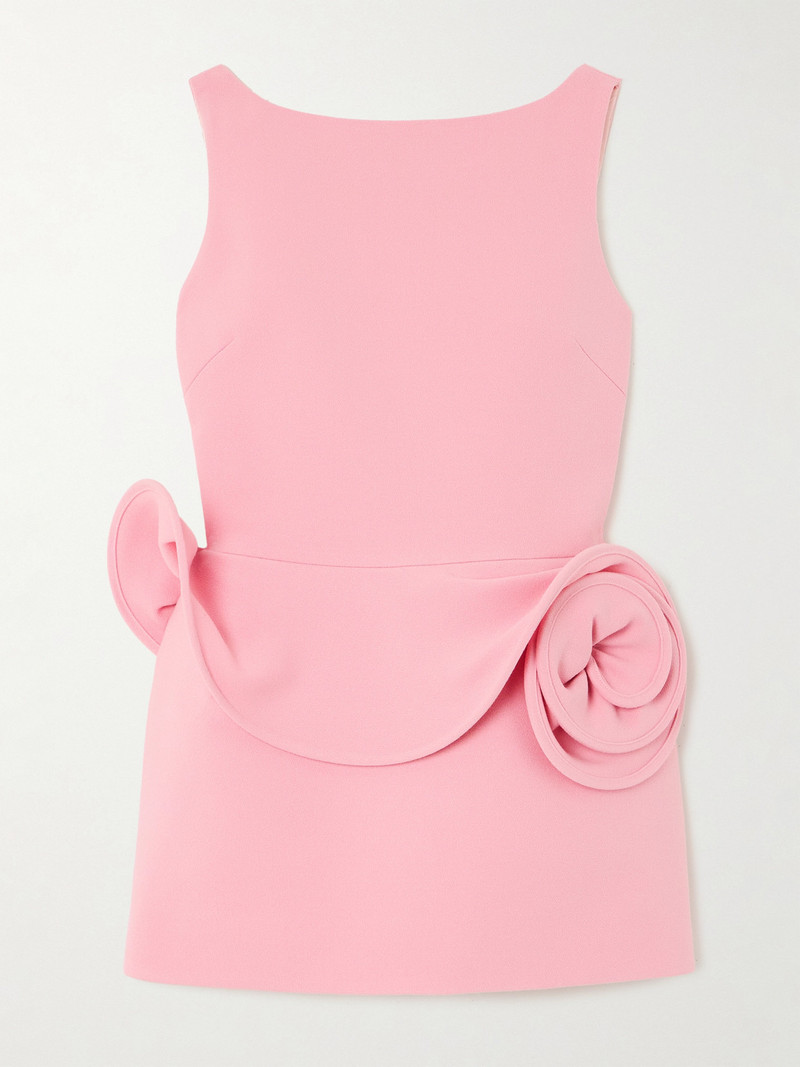 Appliquéd Crepe Mini Dress 1
